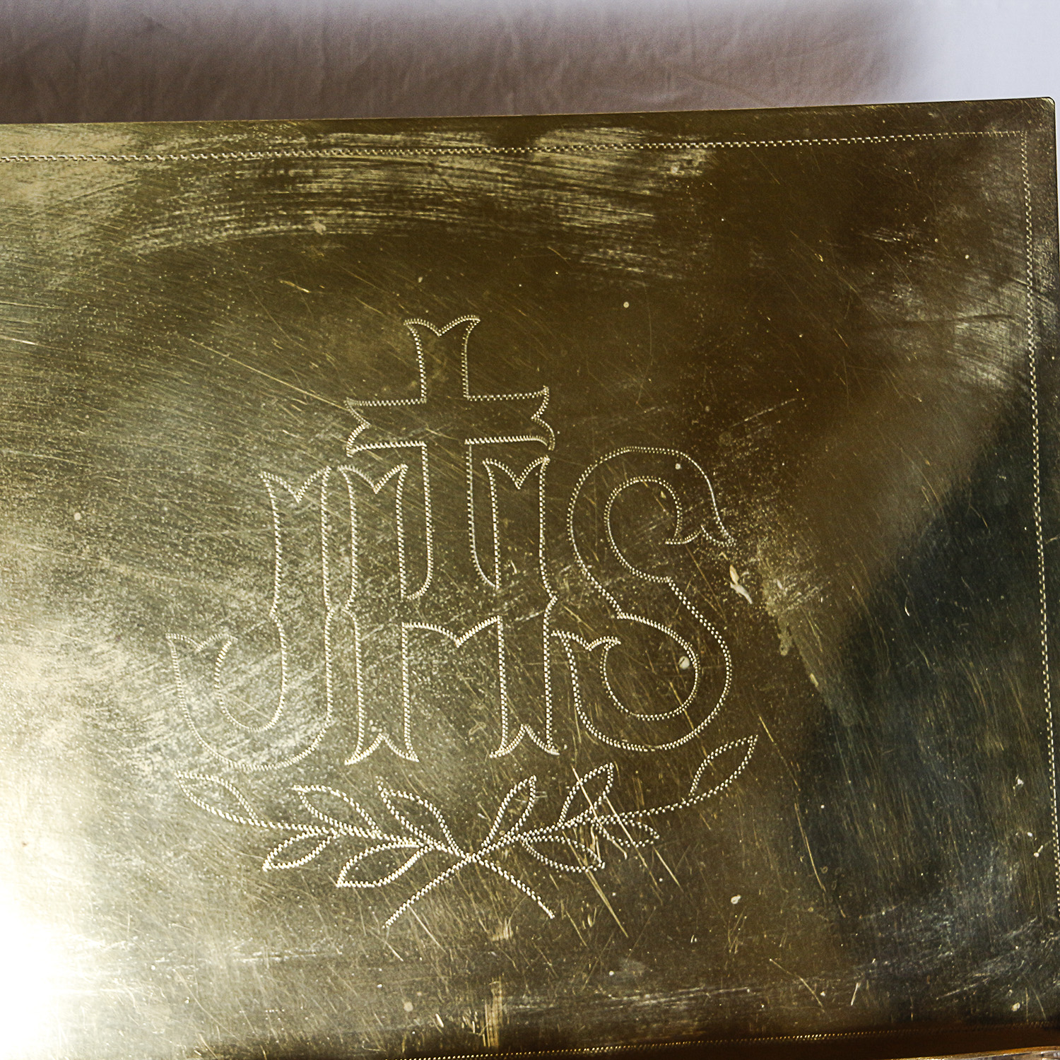 Vintage Brass and Enamel Bible Stand