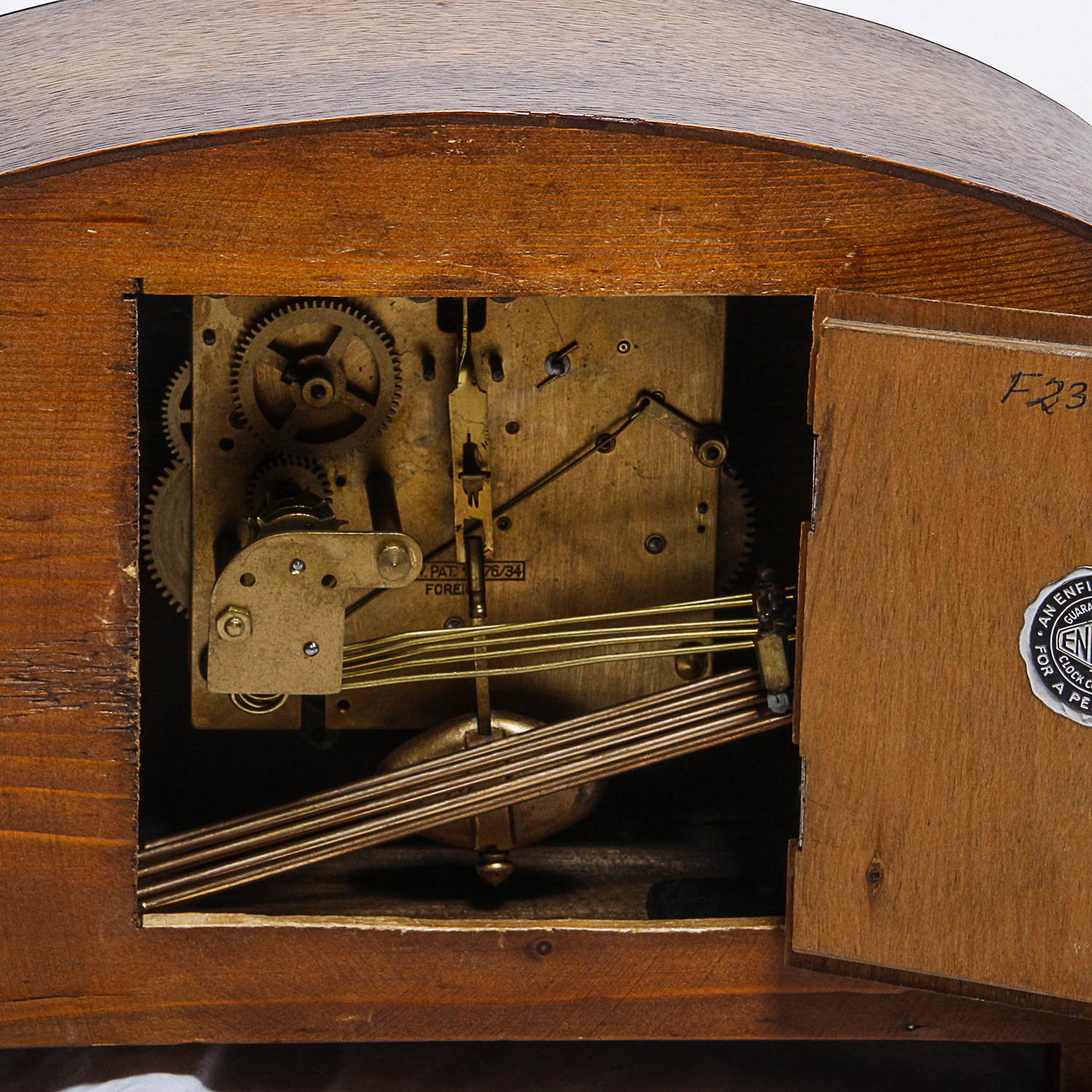 Enfield British Art Deco Style Chiming Mantel Clock