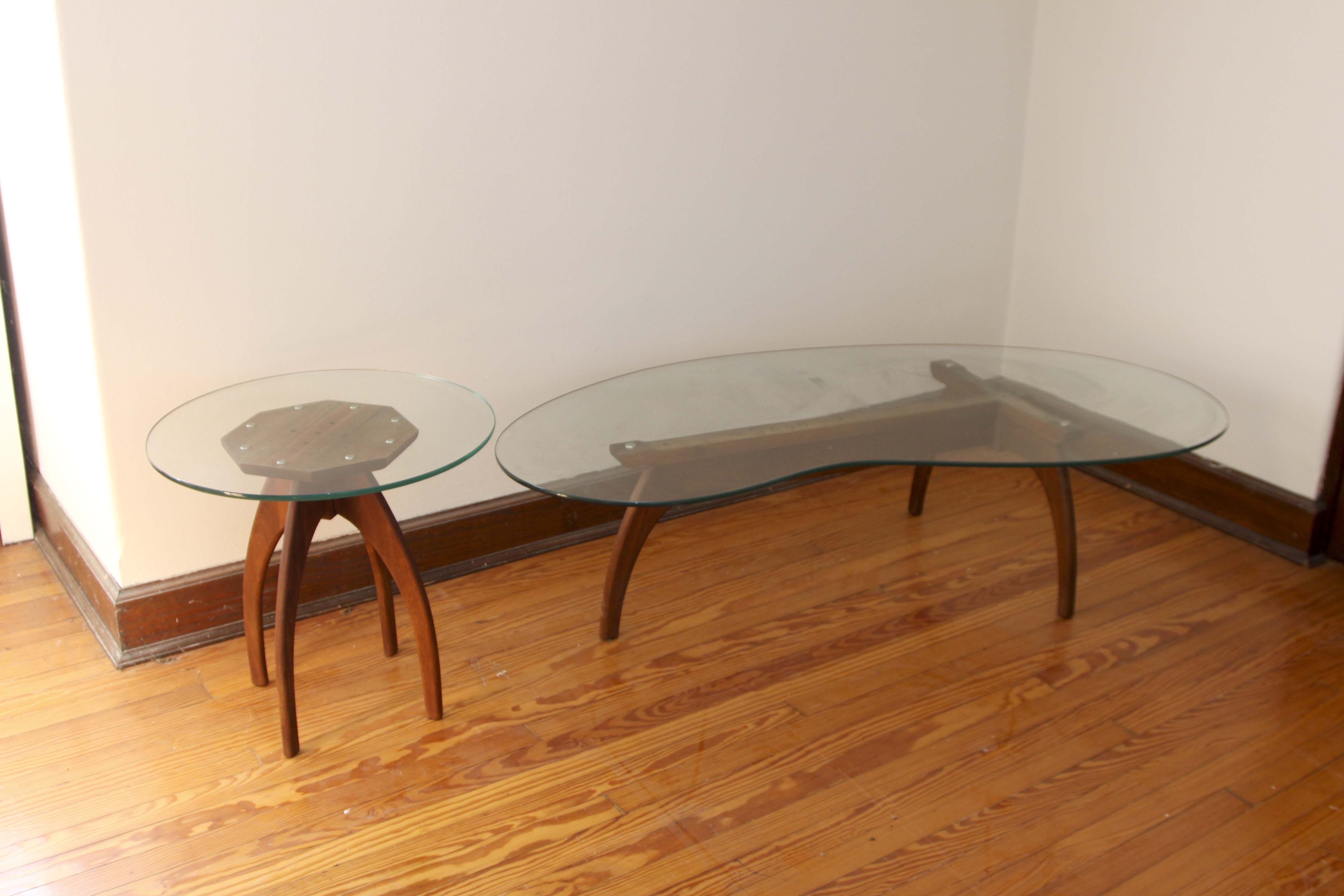 Vintage Danish Modern Coffee Table and End Table
