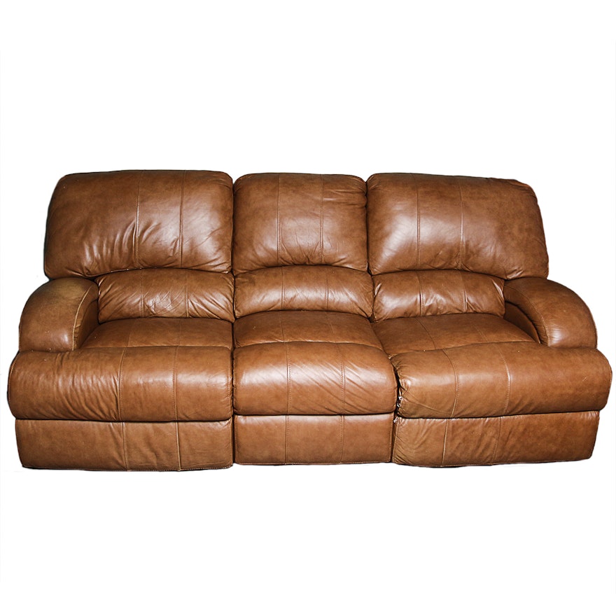 Contemporary Leather Reclining Sofa