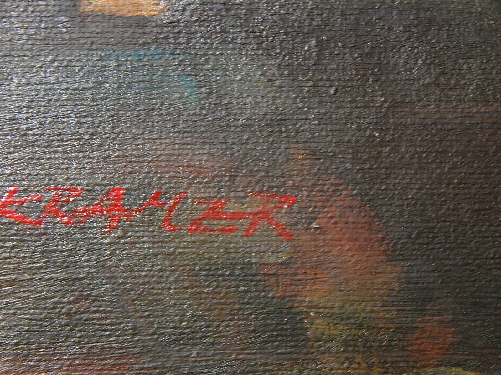 Elizabethan Musicians Original Oil on Canvas Signed C. Kramer