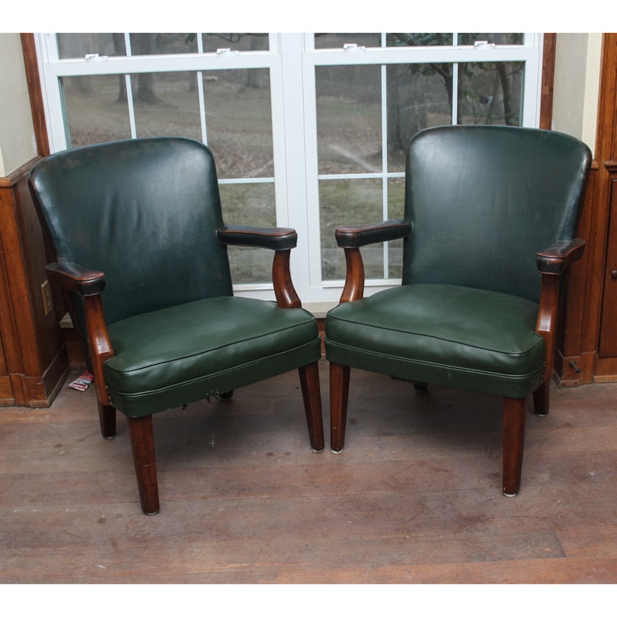 Green Armchair Pair