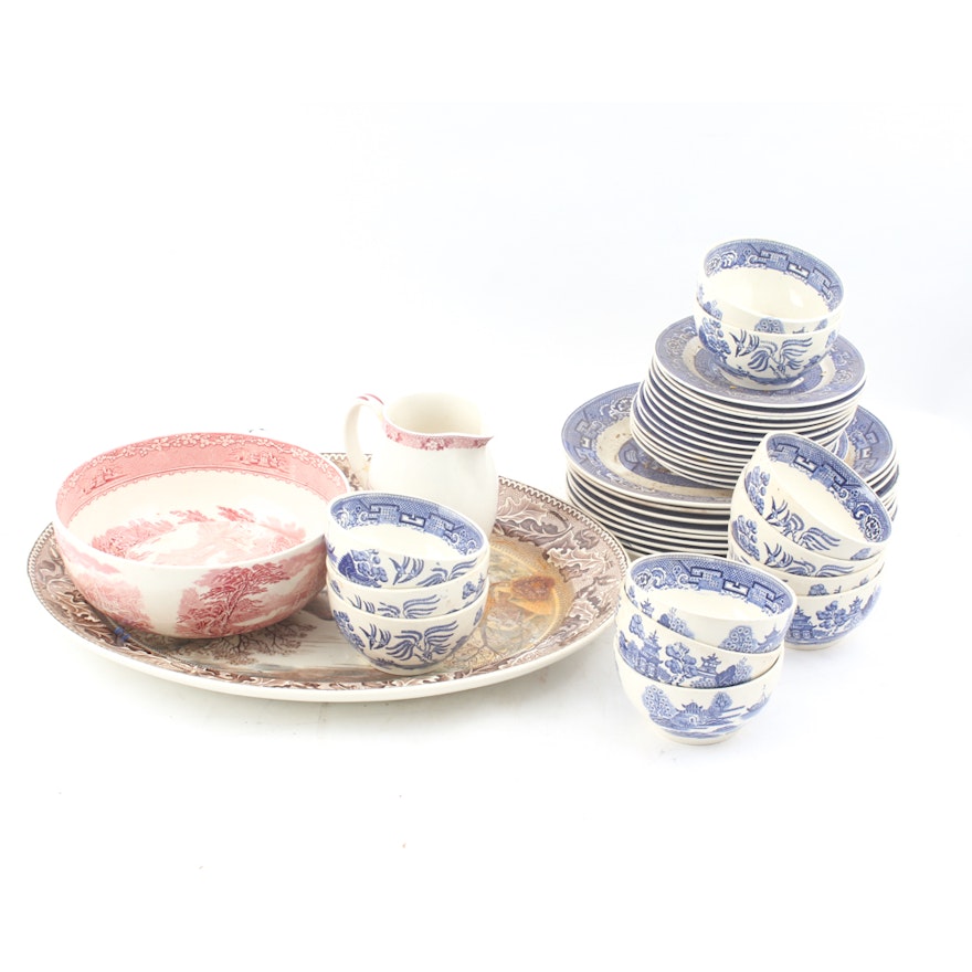 Transferware Assortment Featuring Royal Staffordshire