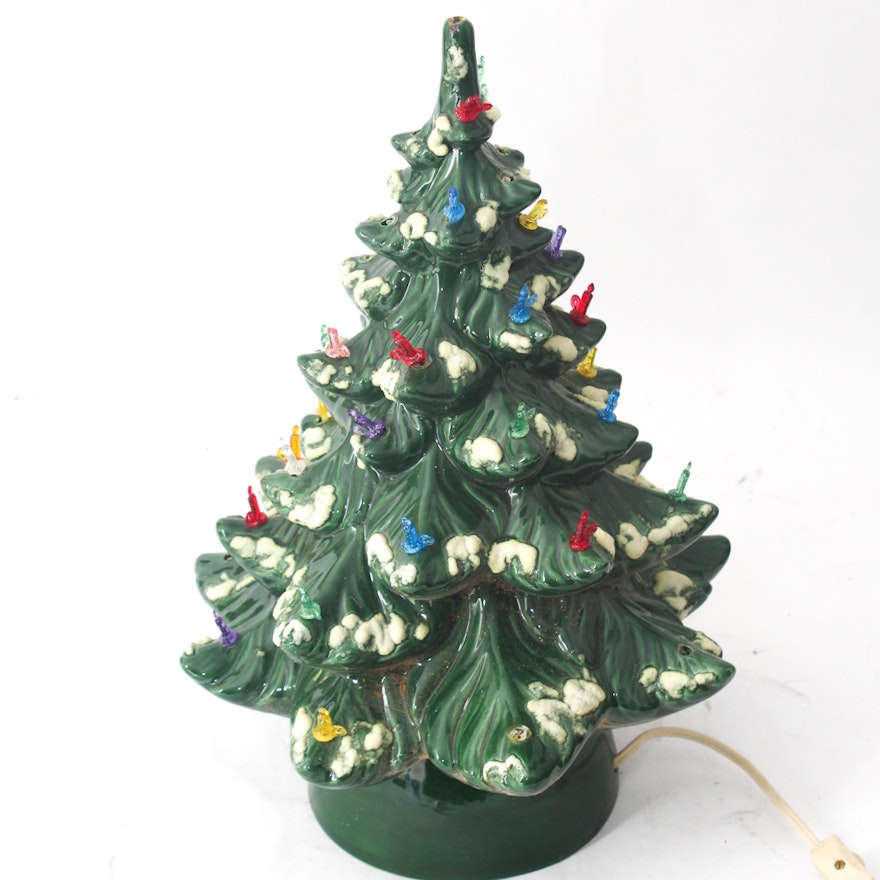 Vintage Ceramic Musical Christmas Tree