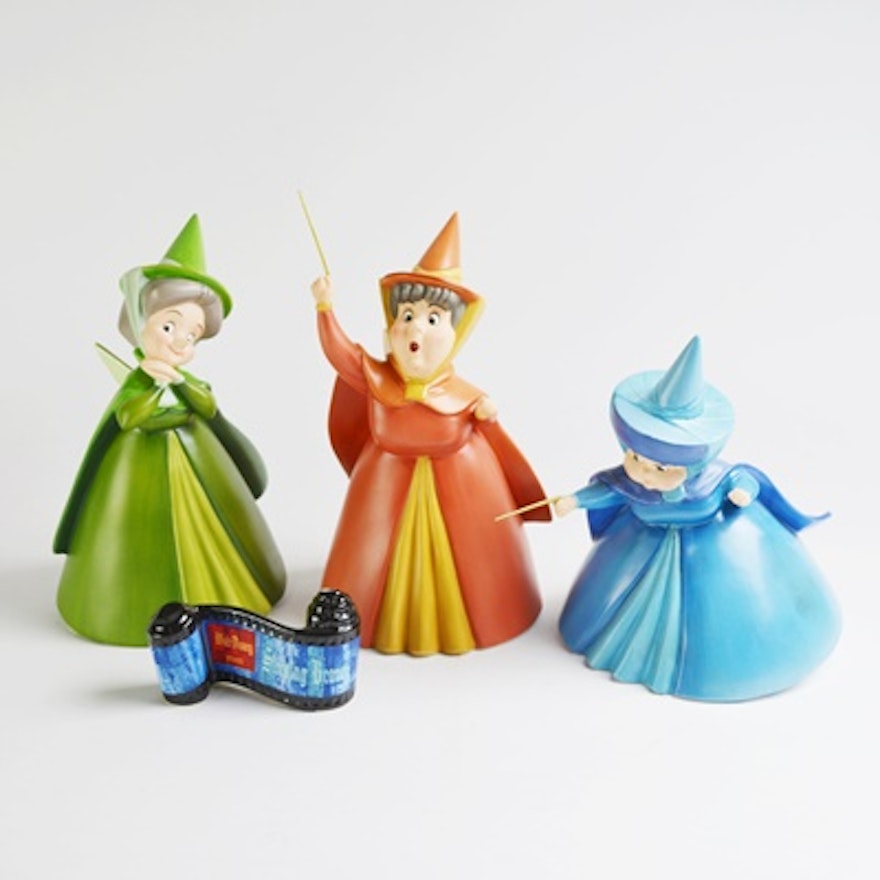 Walt Disney Classic Collection "Sleeping Beauty" Fairy Godmother Figurines