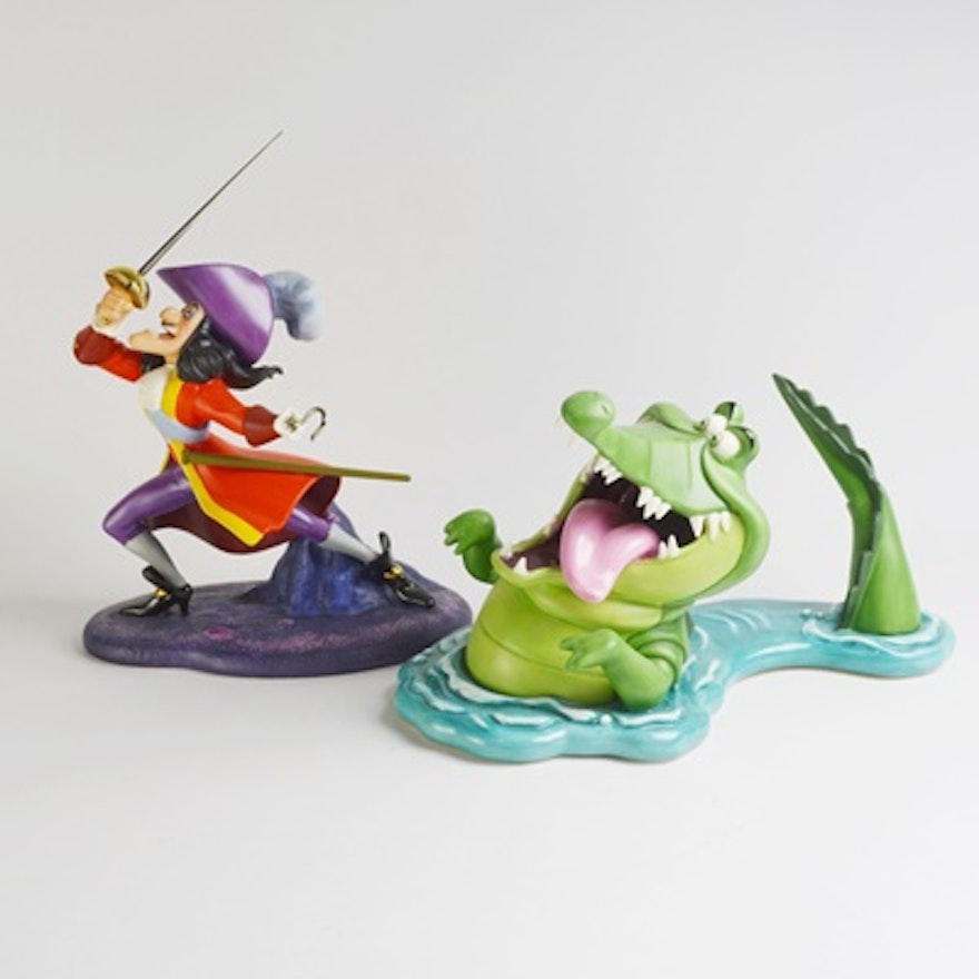 Walt Disney Peter Pan "I've Got You This Time" and "Tick-Tock..." Figurines