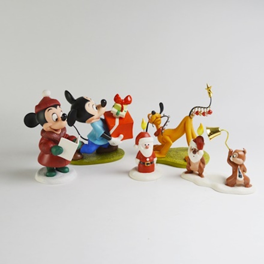 Walt Disney Classics Collection "Pluto's Christmas Tree" Figurines