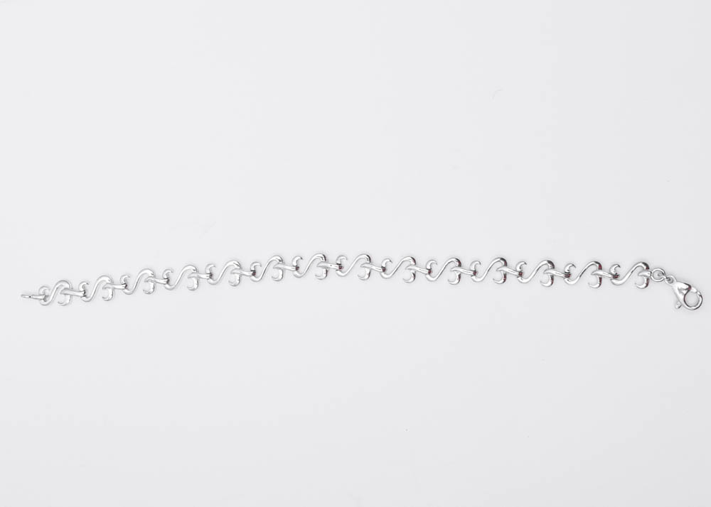 Jane Seymour Sterling Silver Open Heart Bracelet and Pendant Necklace