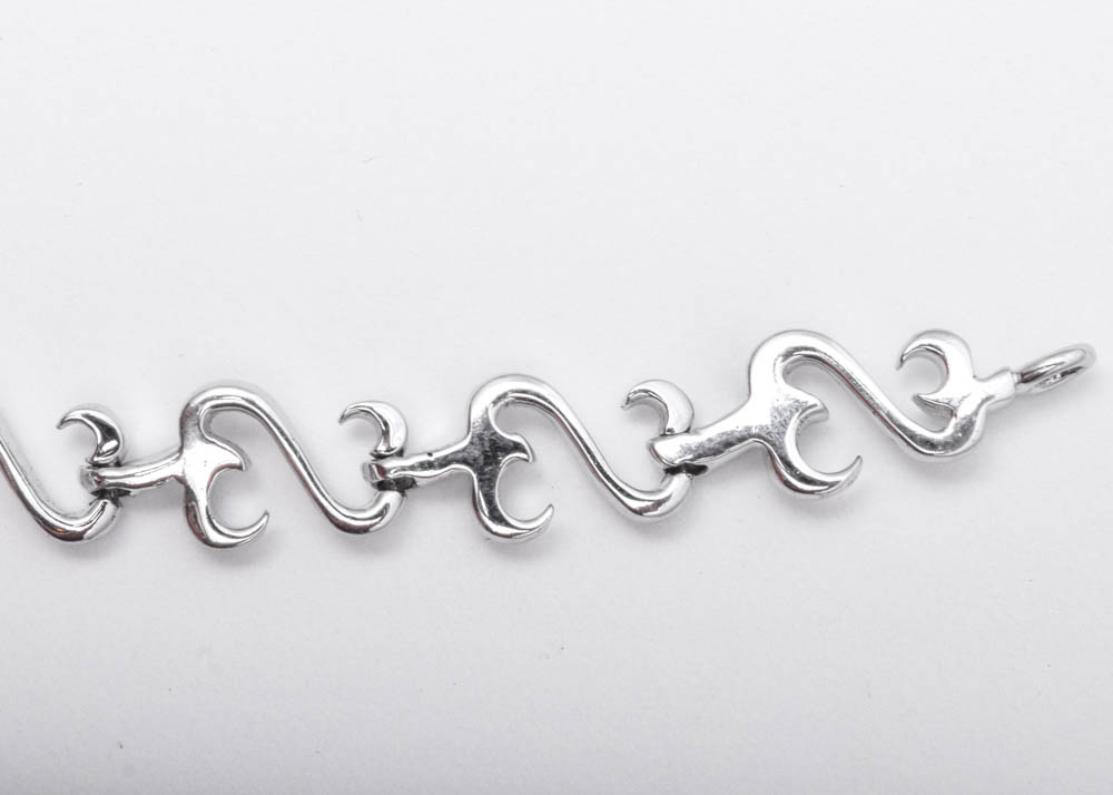 Jane Seymour Sterling Silver Open Heart Bracelet and Pendant Necklace