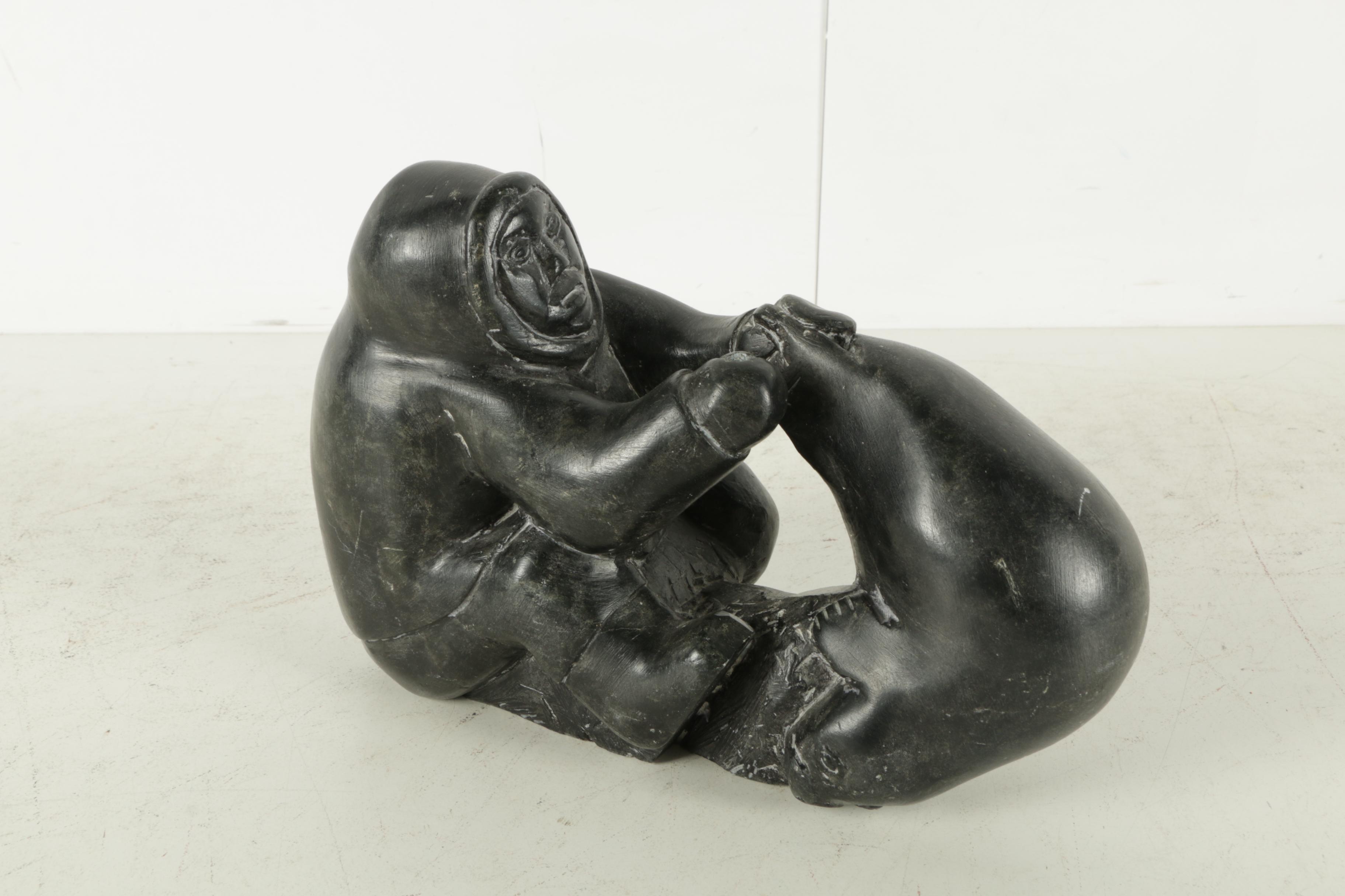 Hand-Carved Stone Animals and Figure