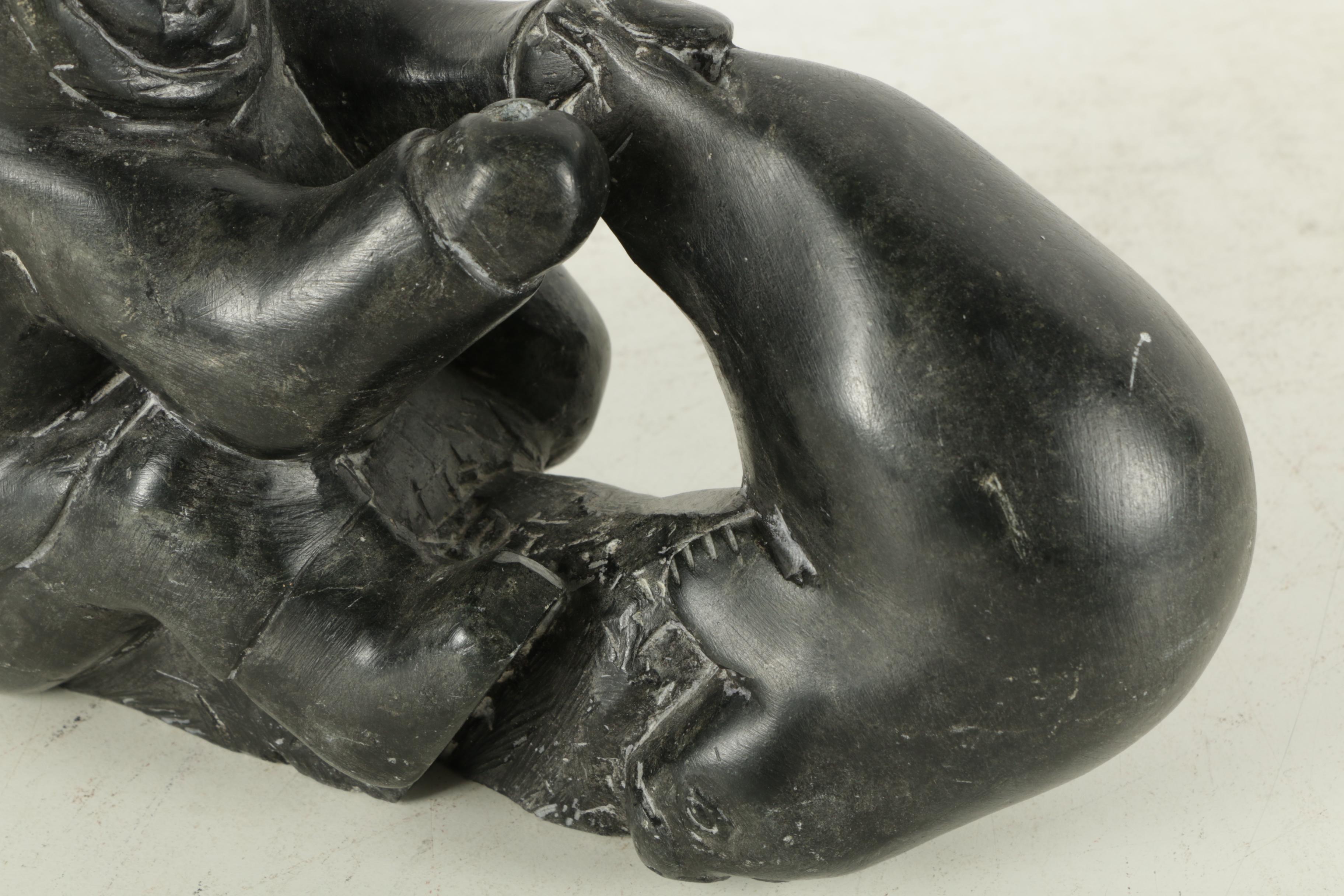 Hand-Carved Stone Animals and Figure