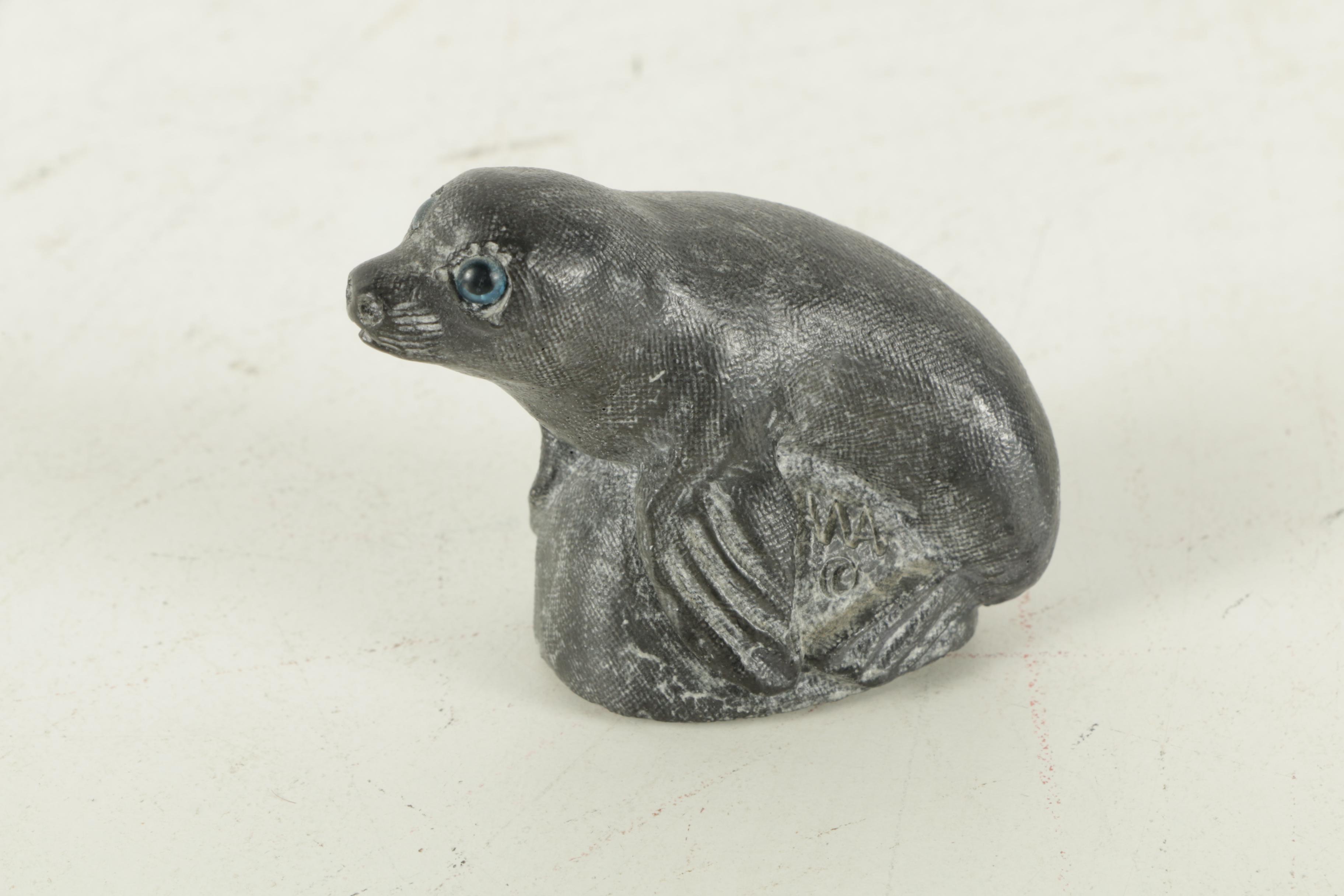 Hand-Carved Stone Animals and Figure