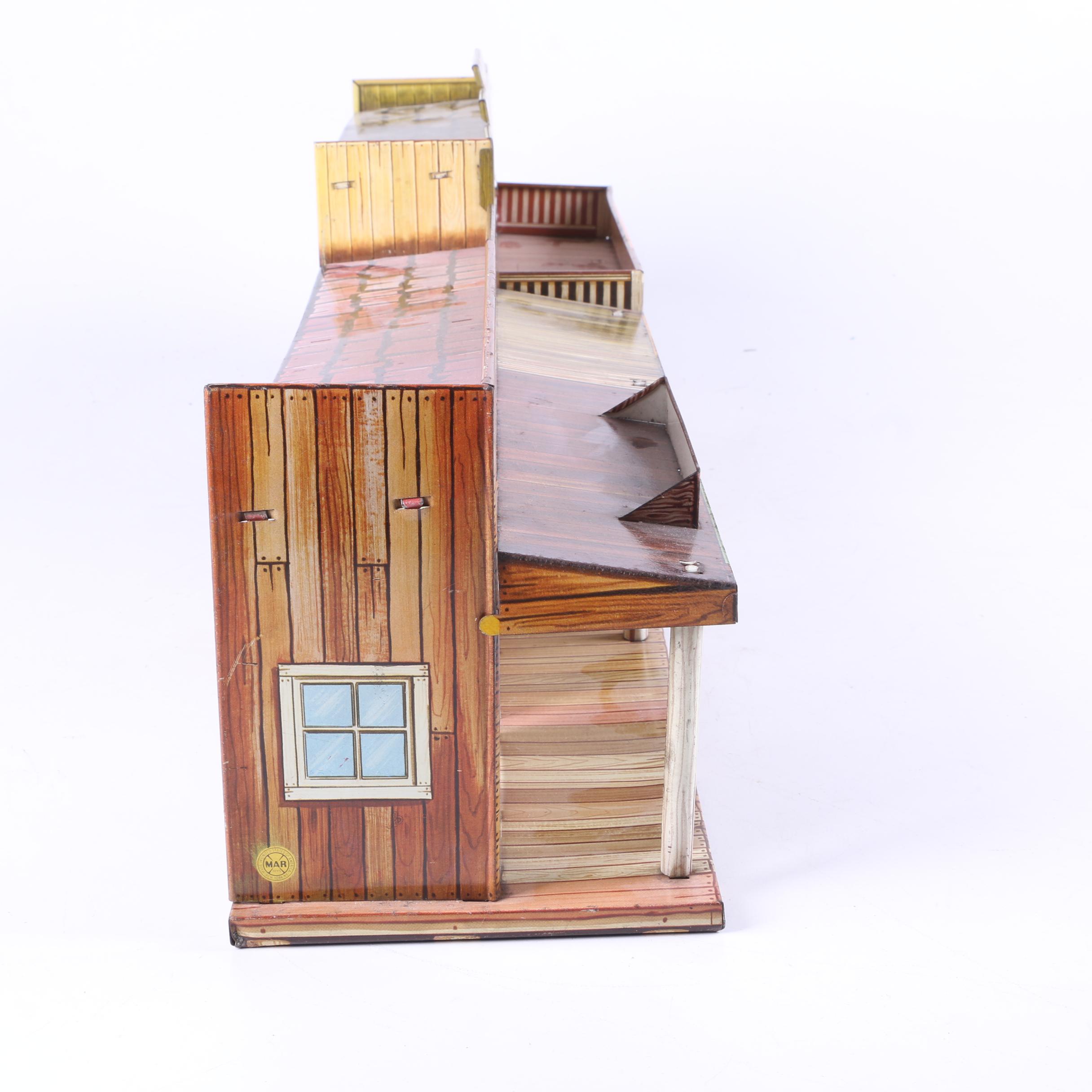 1950s Marx "Roy Rogers Western Town" Tin Play Set