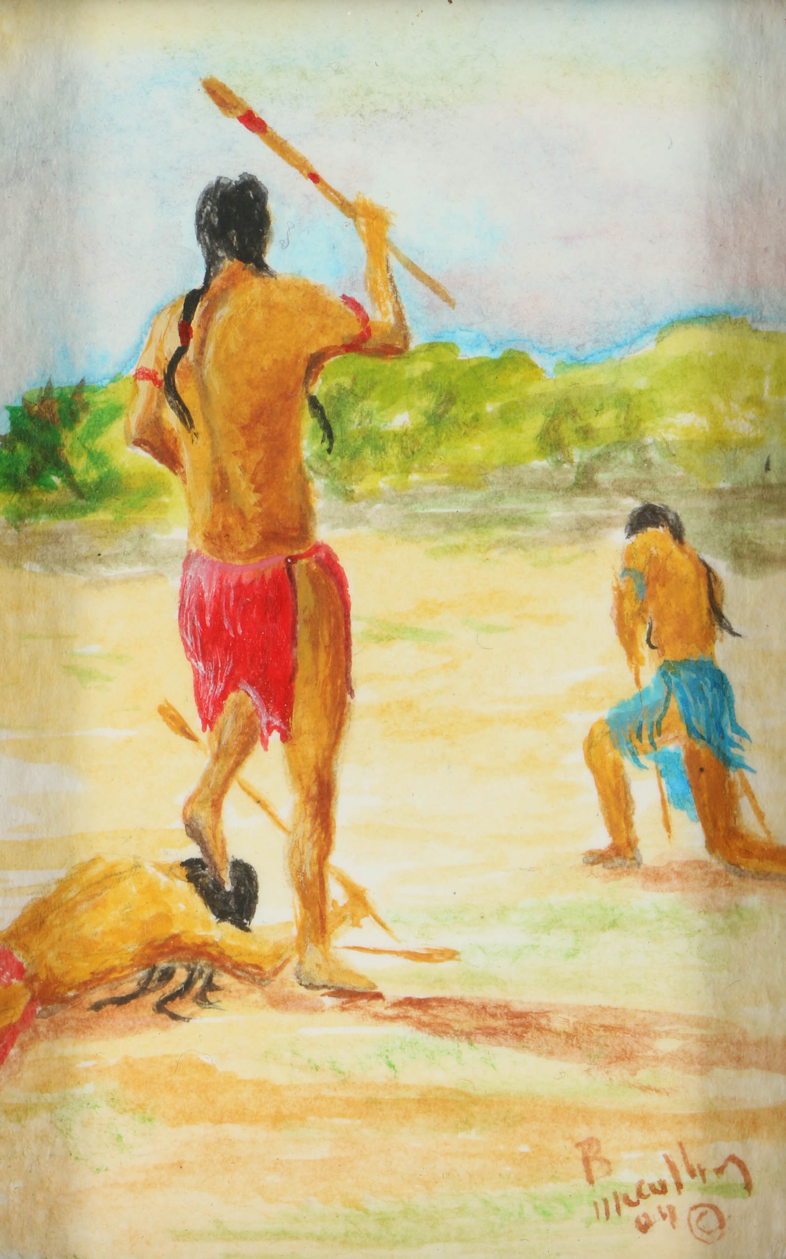 Assortment of Miniature Compositions of Native American Scenes