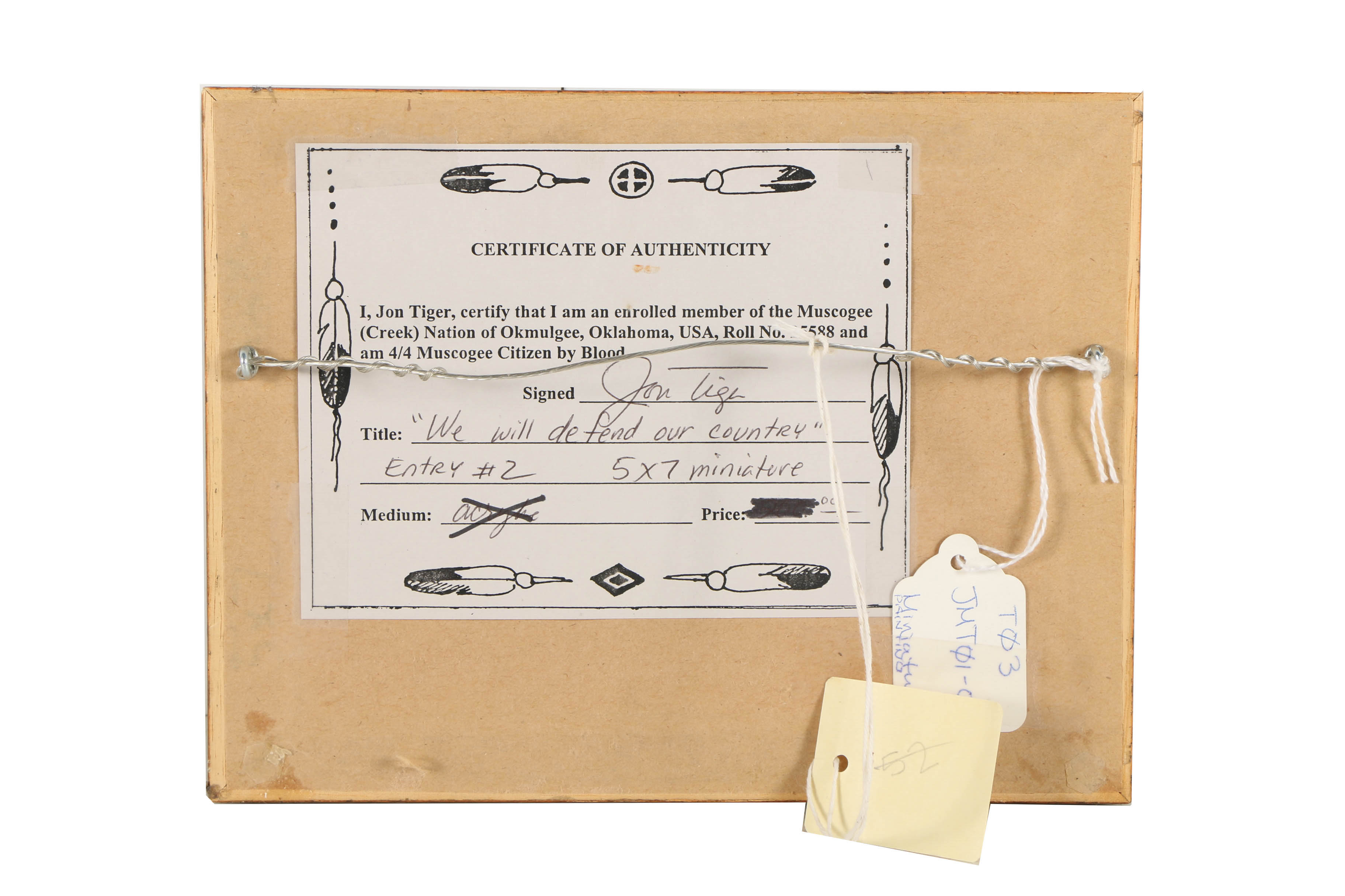 Collection of Jon Mark Tiger Paintings of Native American Figurative Scenes