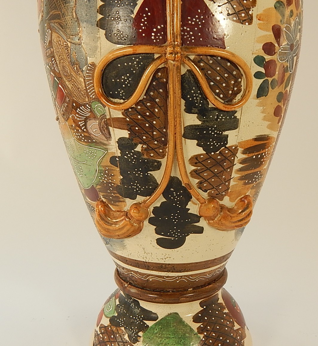1920s Japanese Satsuma Handled Vase