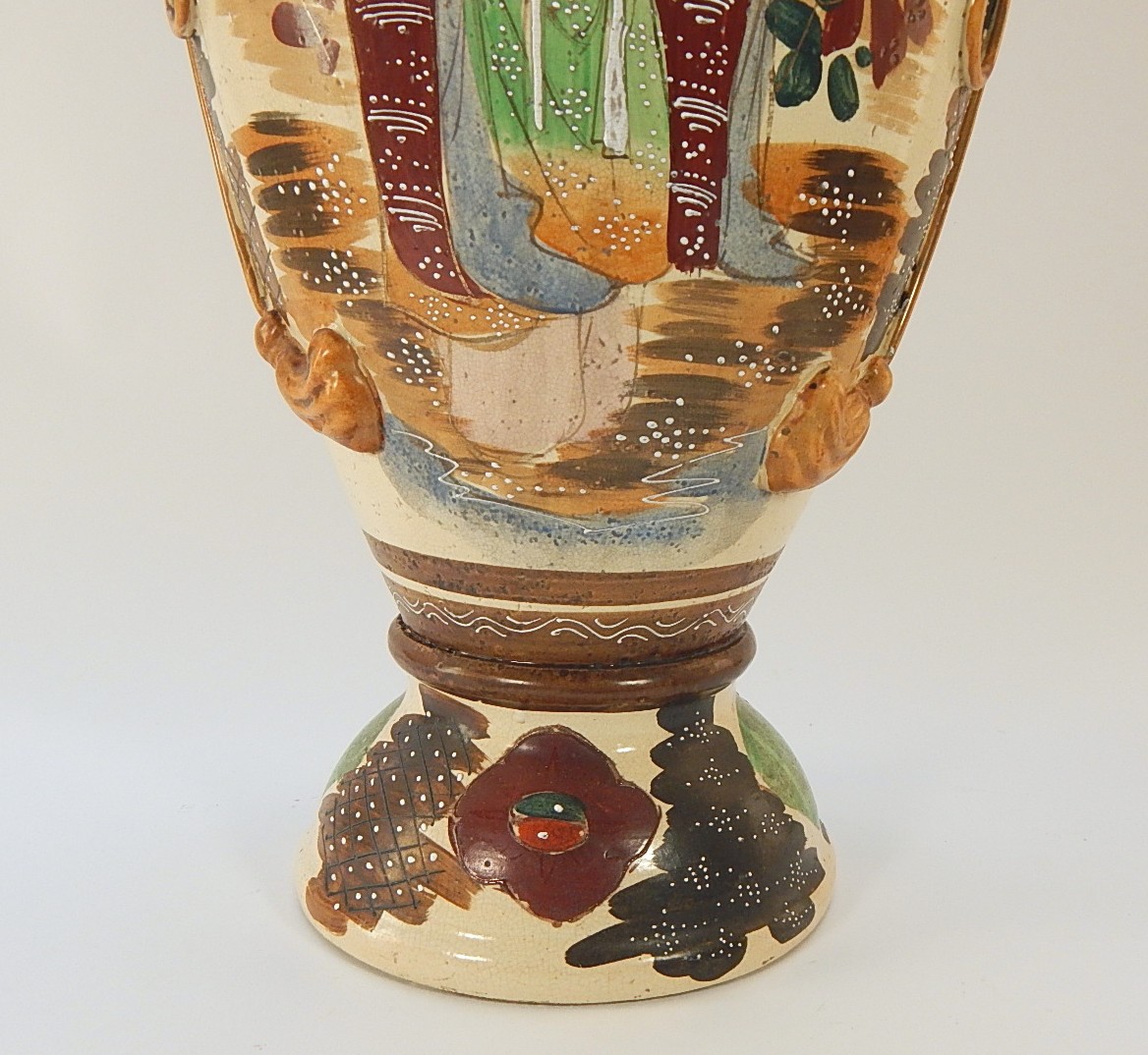 1920s Japanese Satsuma Handled Vase