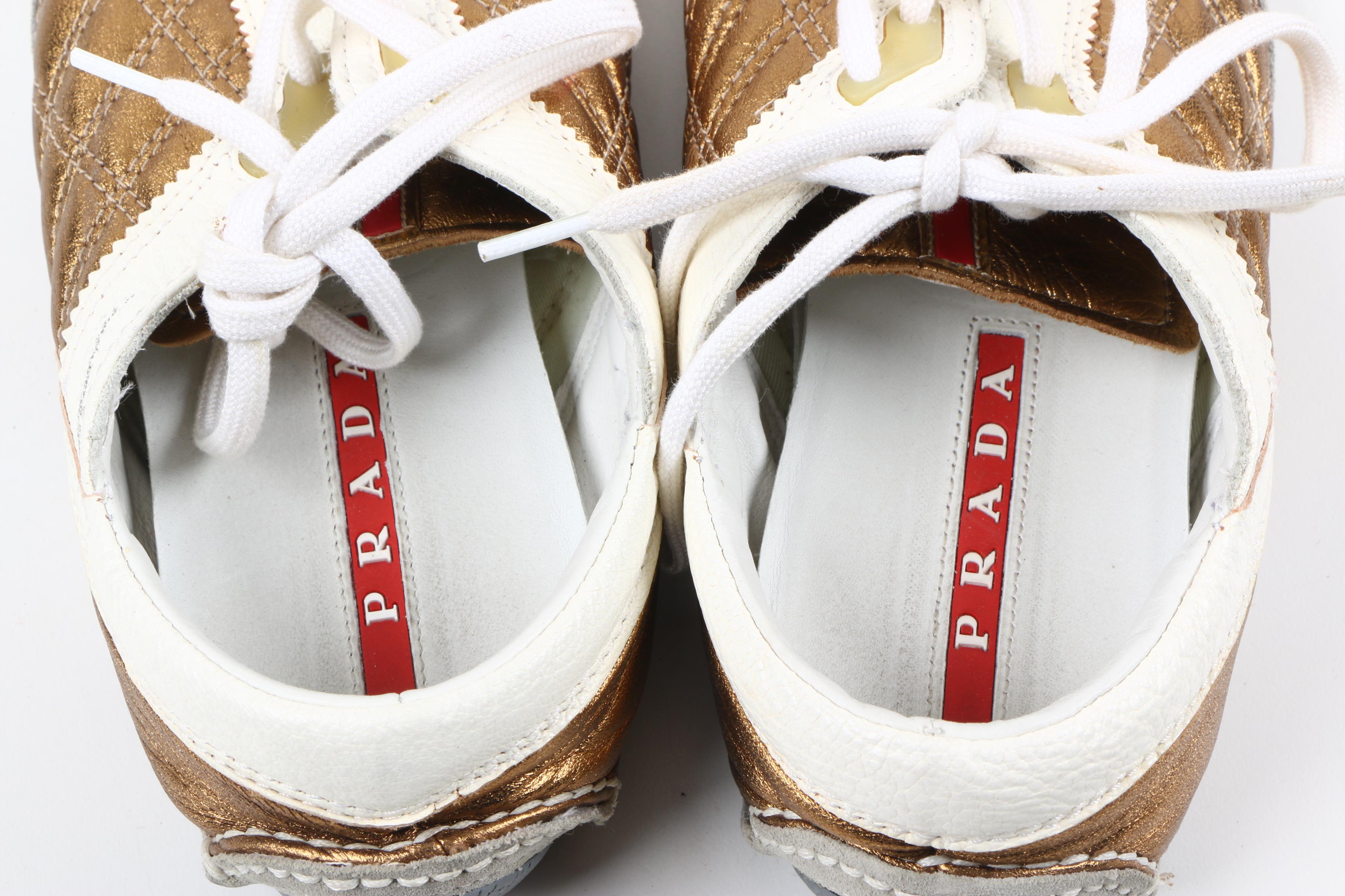 Women's Prada Leather Walking Sneakers