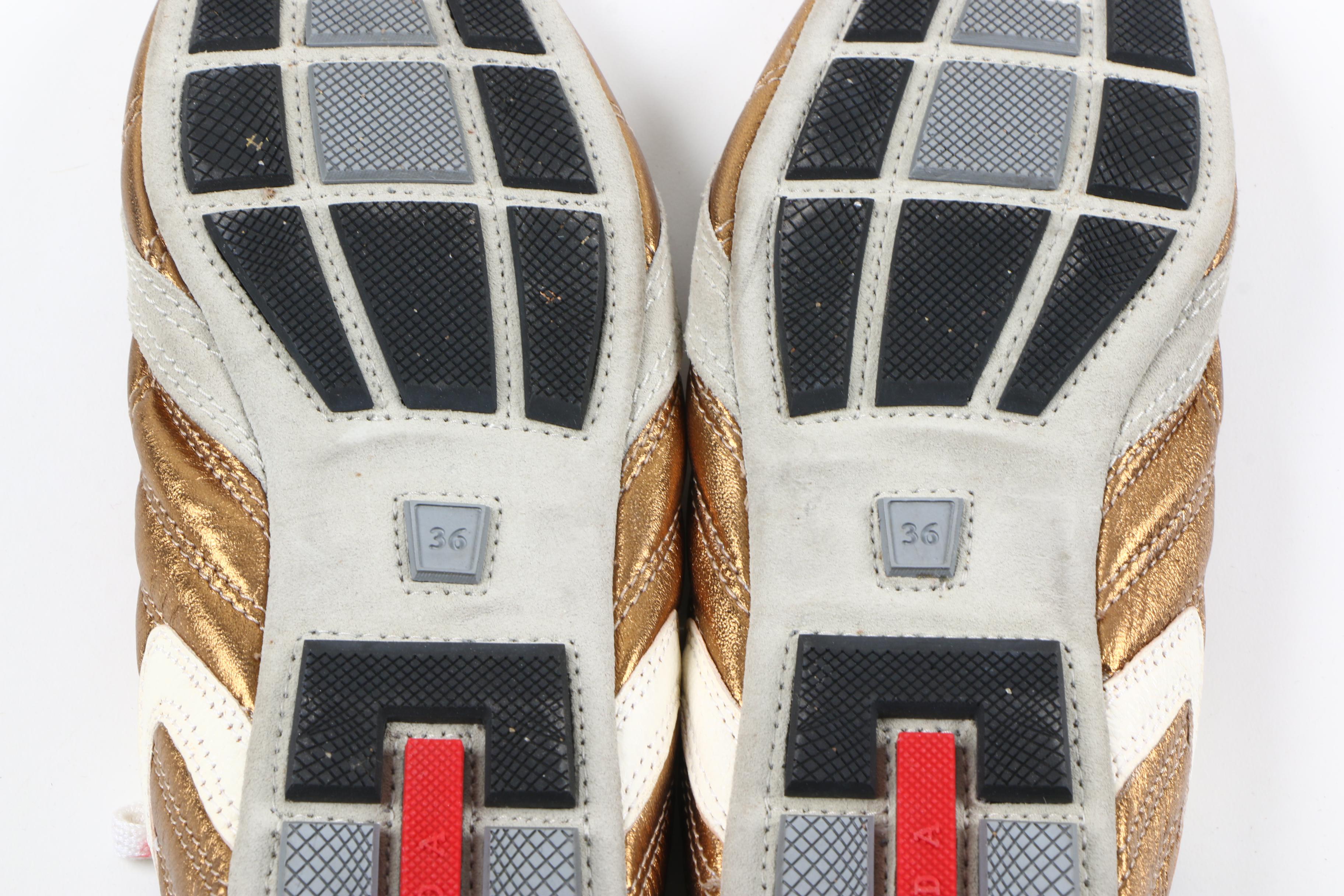 Women's Prada Leather Walking Sneakers