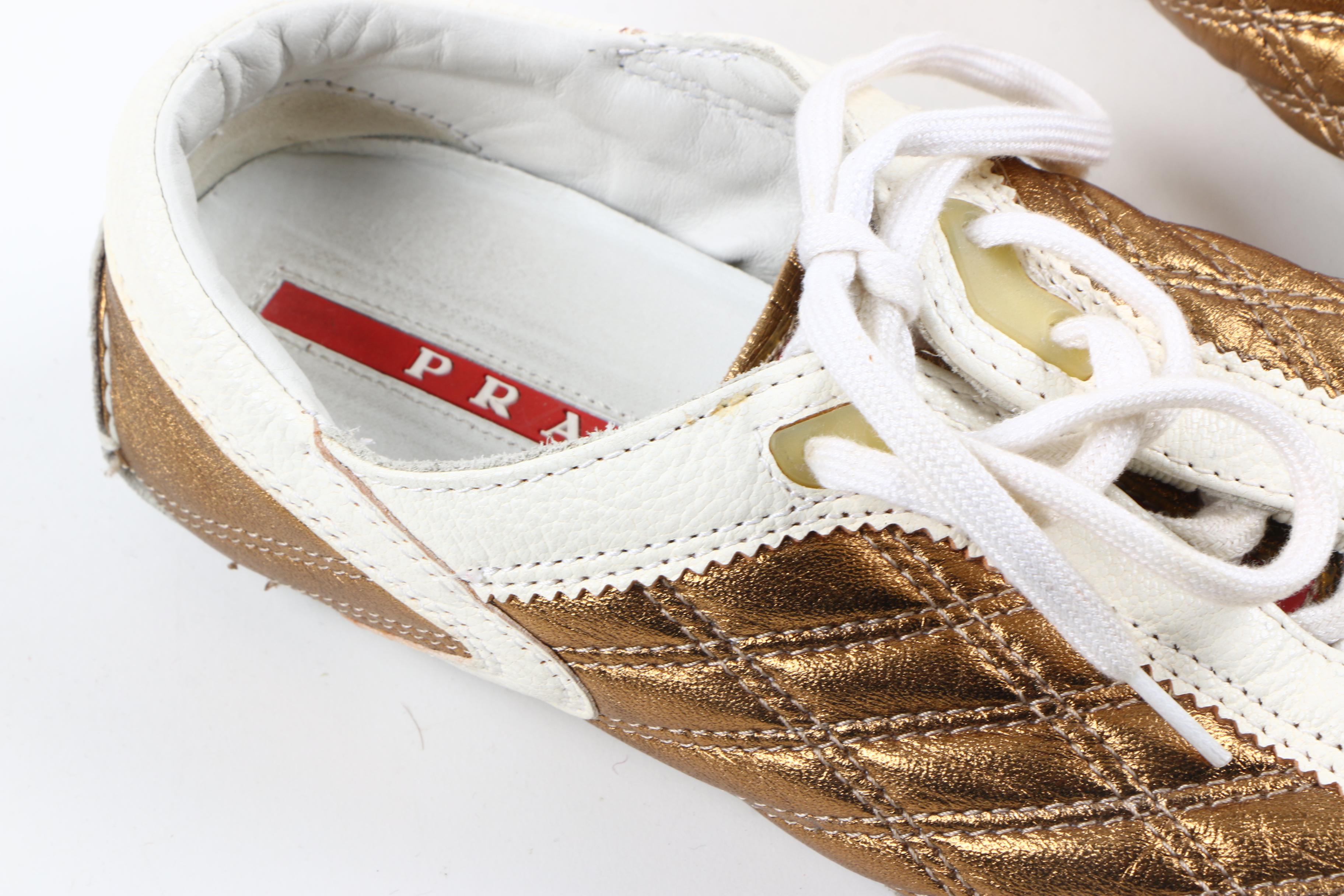 Women's Prada Leather Walking Sneakers