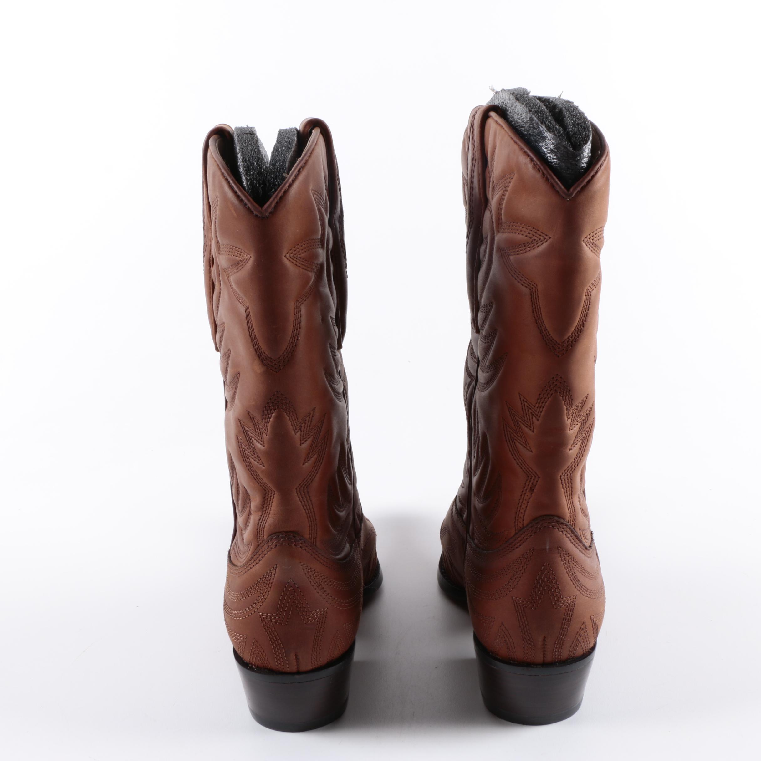 Guess Punk Brown Leather Boots