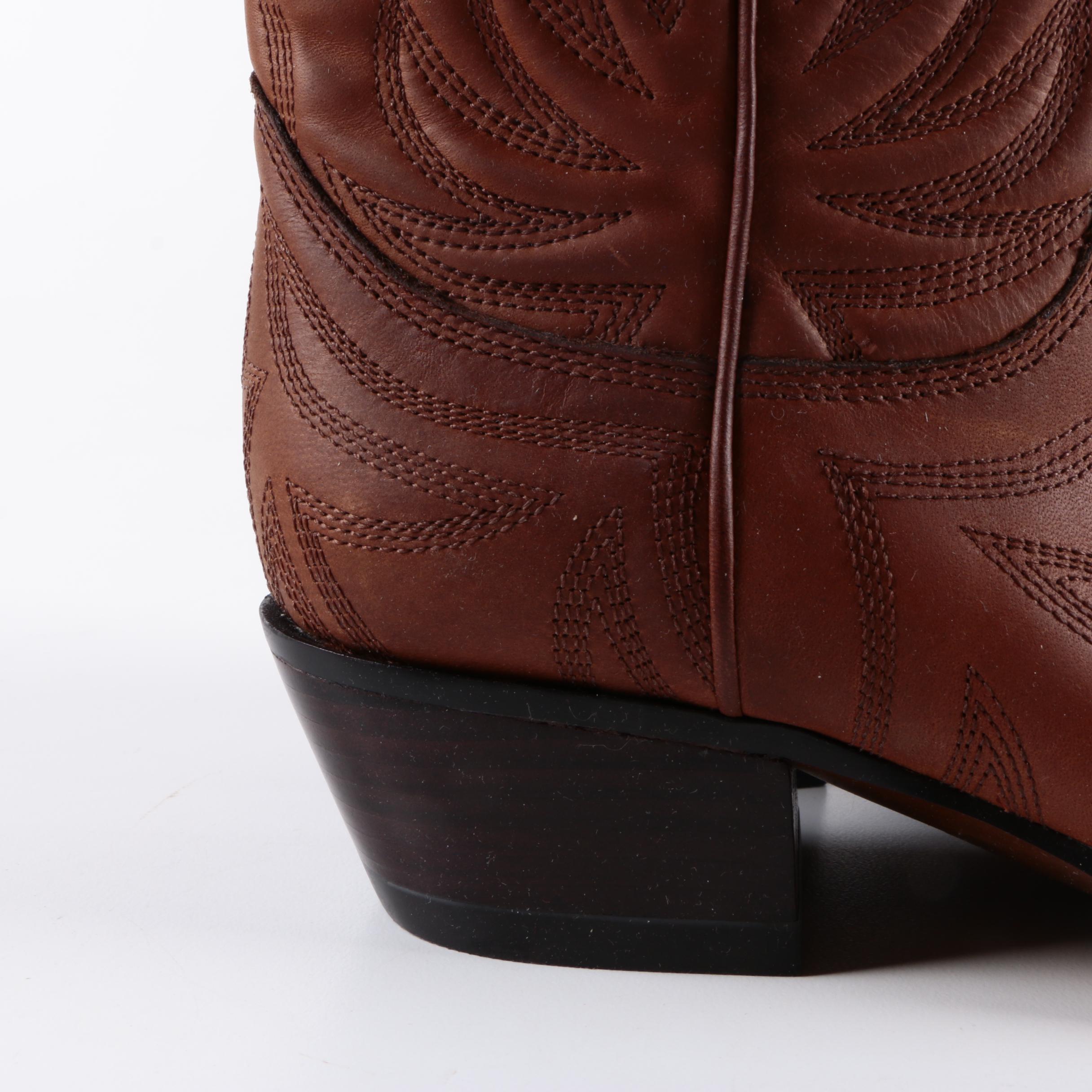 Guess Punk Brown Leather Boots