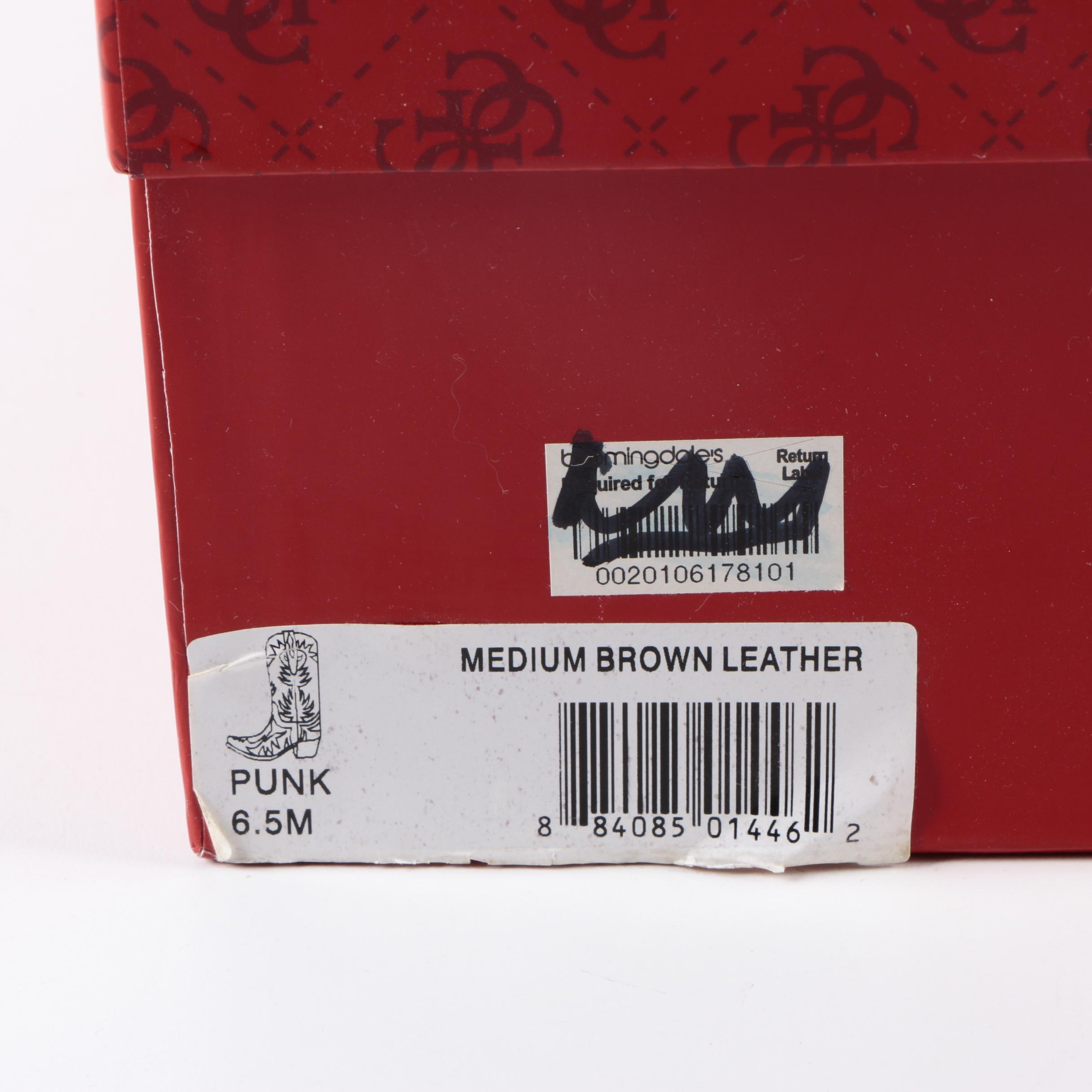 Guess Punk Brown Leather Boots