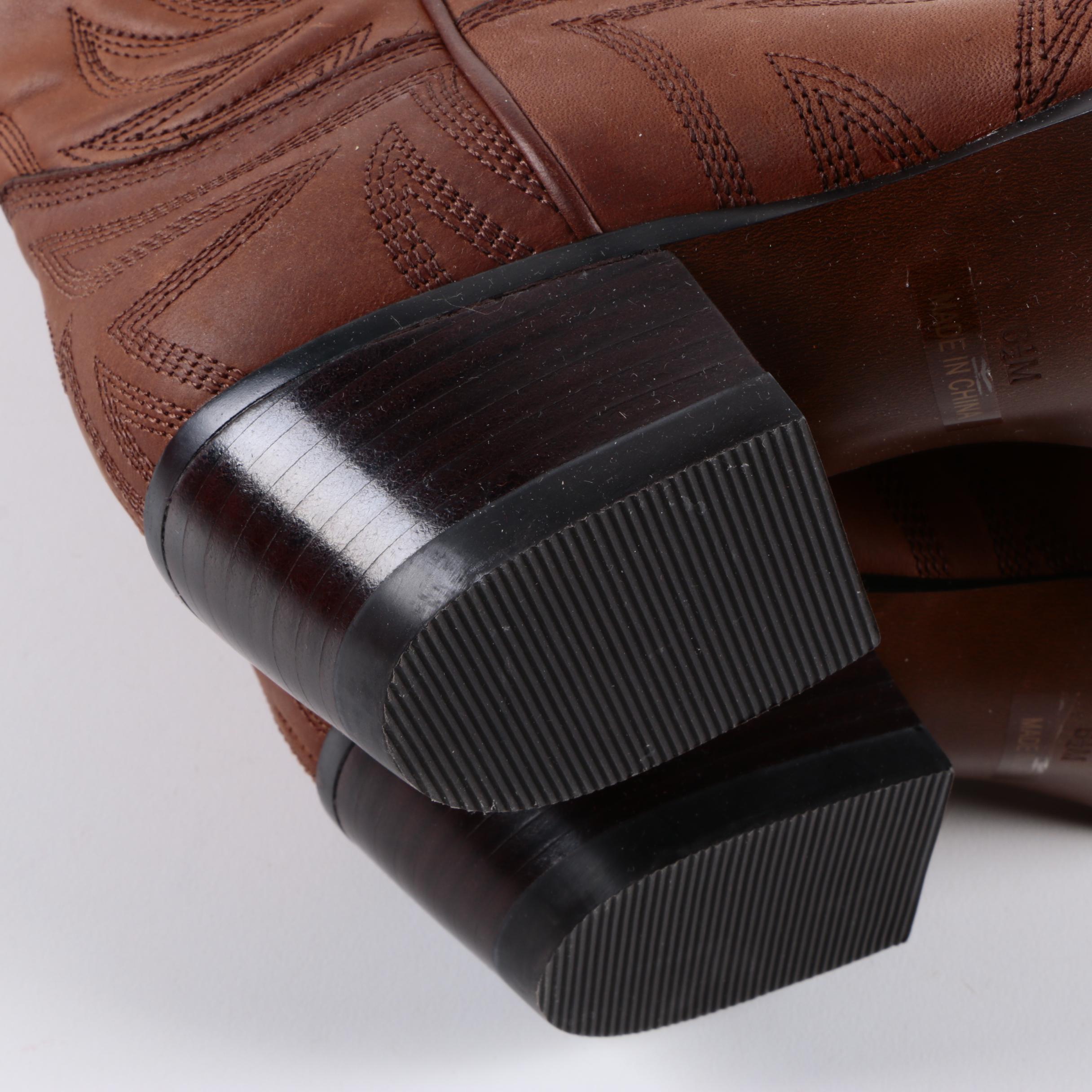 Guess Punk Brown Leather Boots