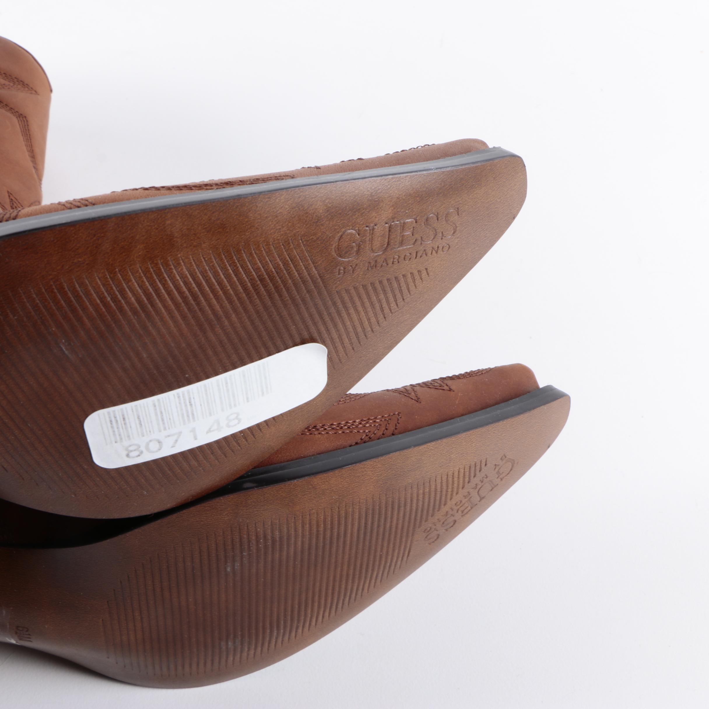 Guess Punk Brown Leather Boots