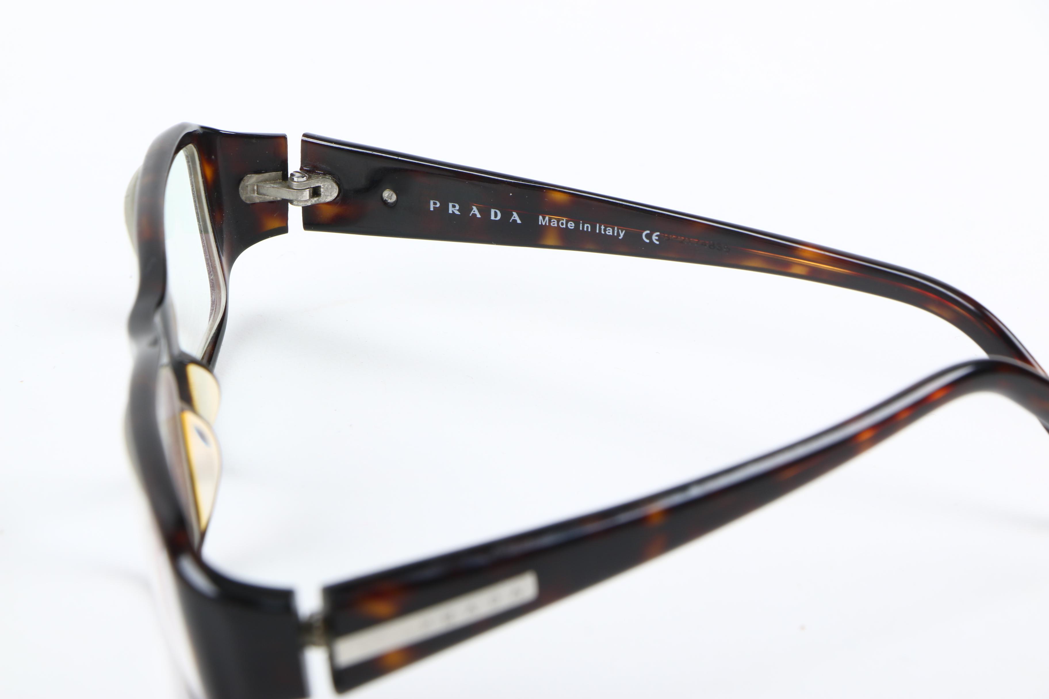 Prada Faux Tortoise Eyeglasses