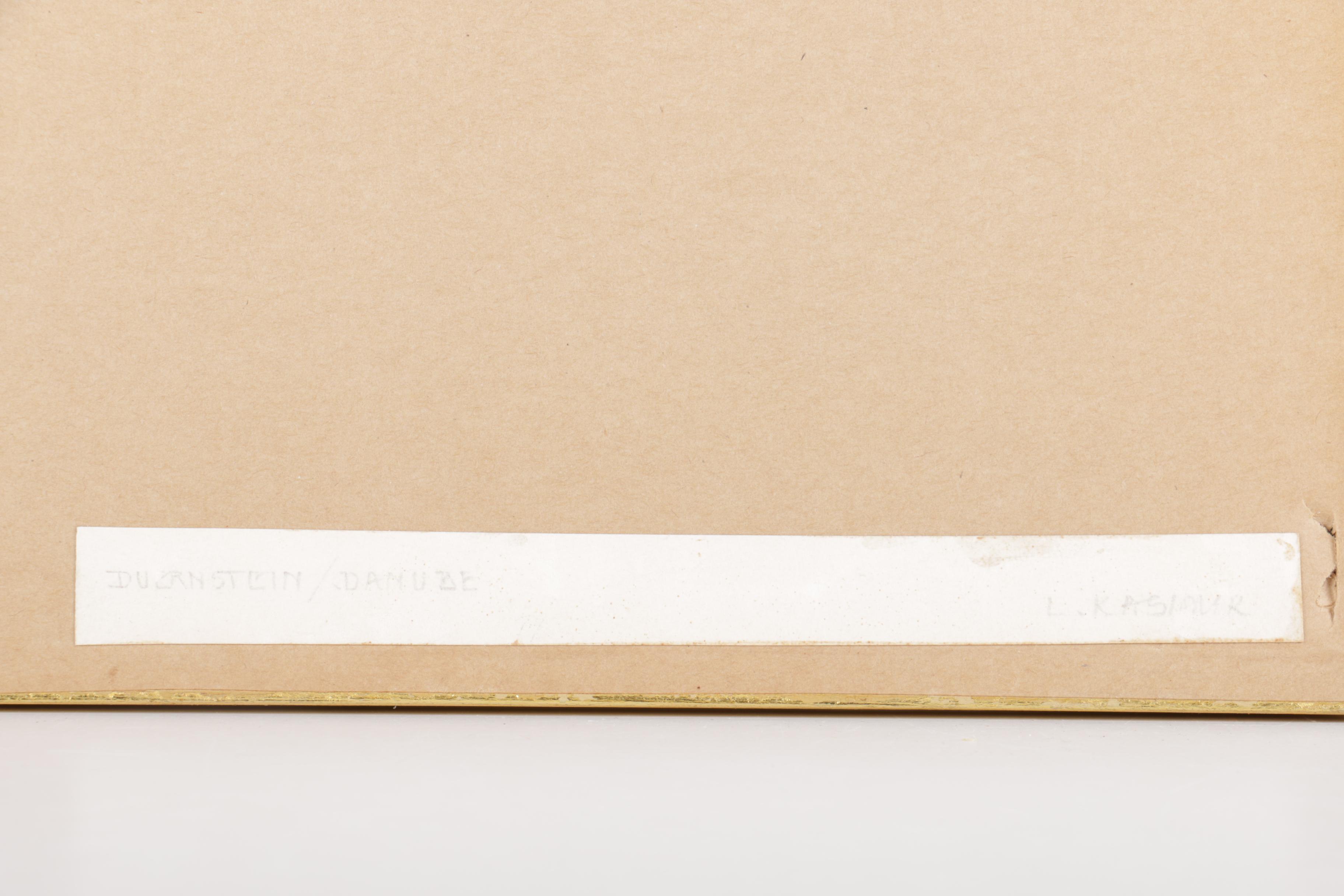 Luigi Kasimir Hand Colored Etching on Paper "Duernstein on the Danube"