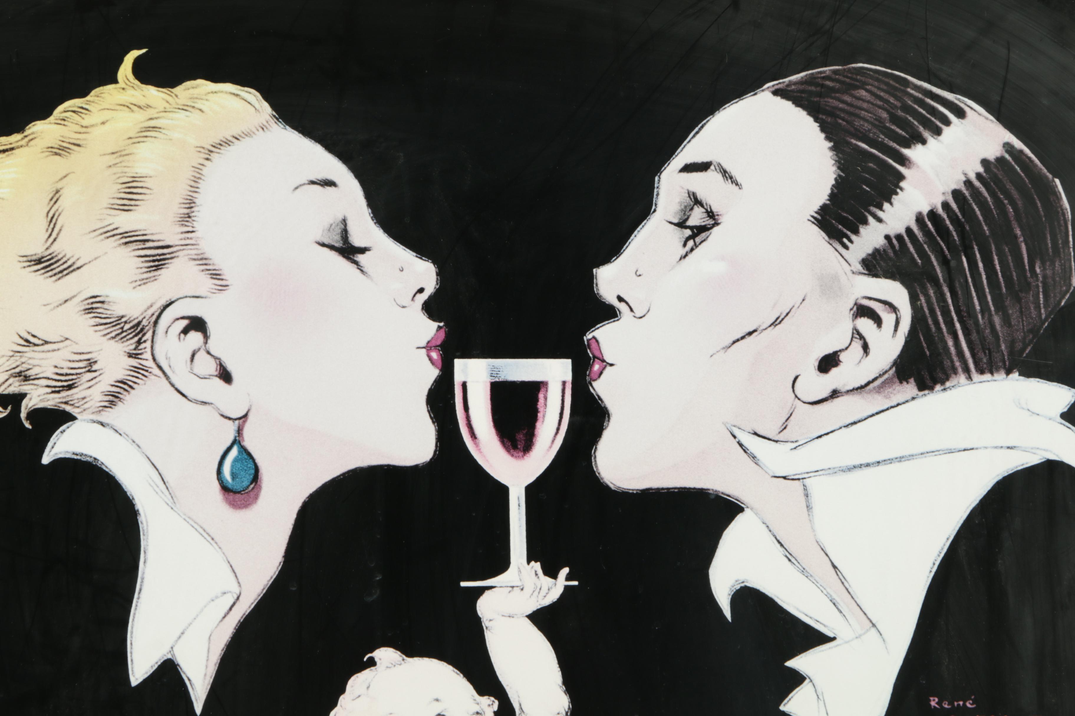 Offset Lithograph After René Vincent "Porto Ramos Pinto" Advertising Poster