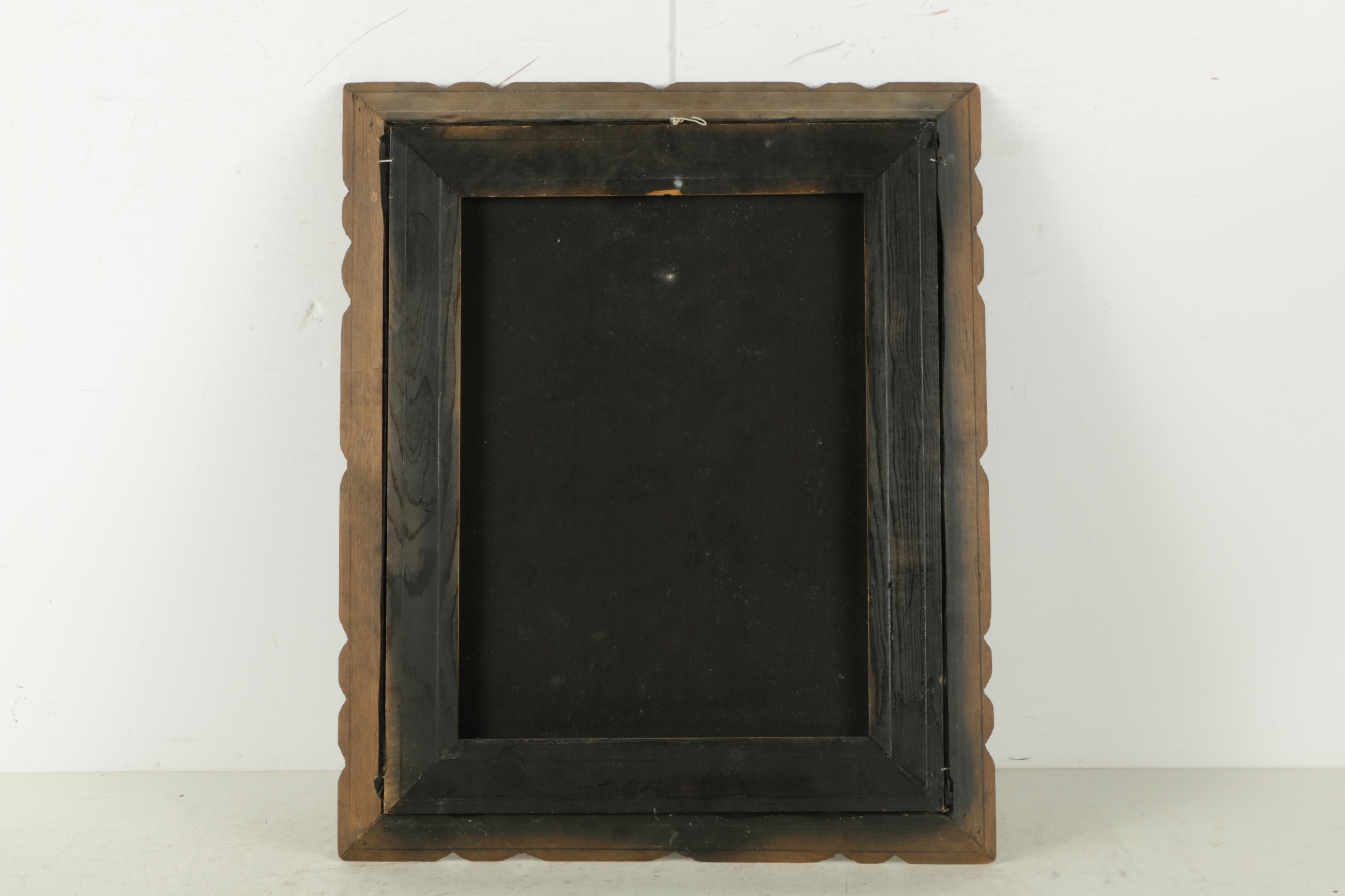 Oil Painting on Velvet of a Native American Man