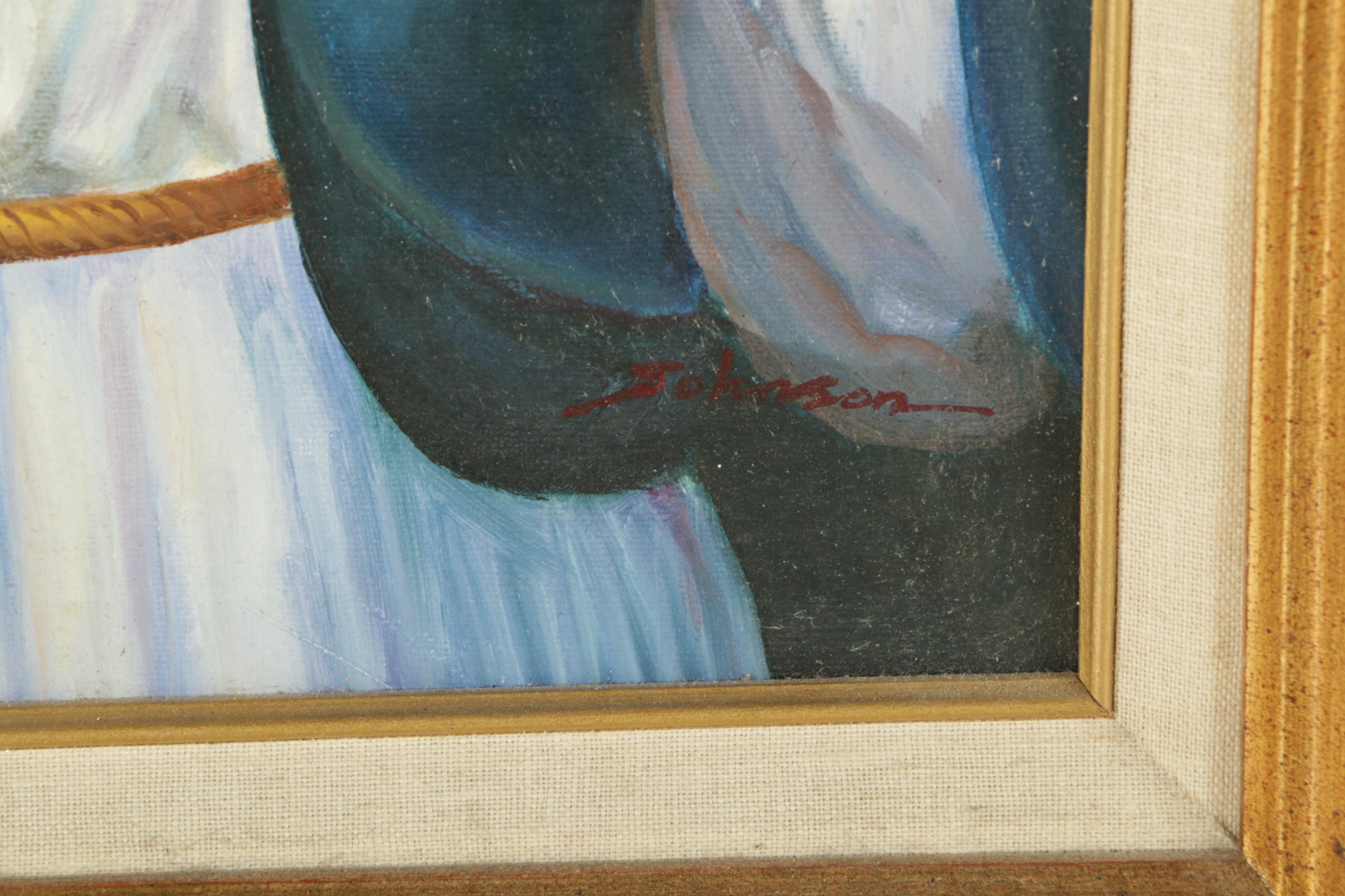 Oil Painting on Canvas Depicting Mary Mother of Jesus