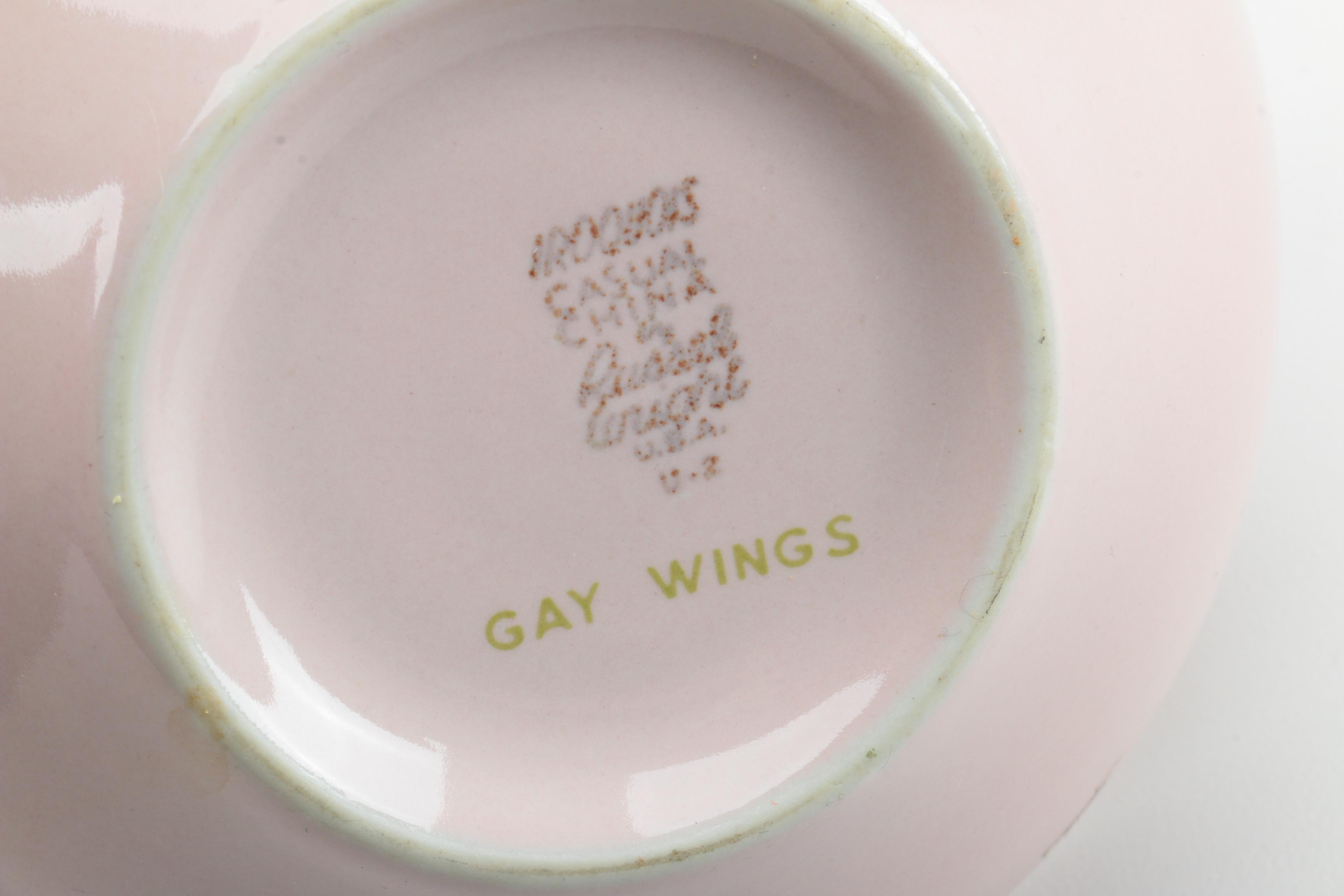 Vintage Russel Wright "Casual" "Gay Wings" Tableware for Iroquois