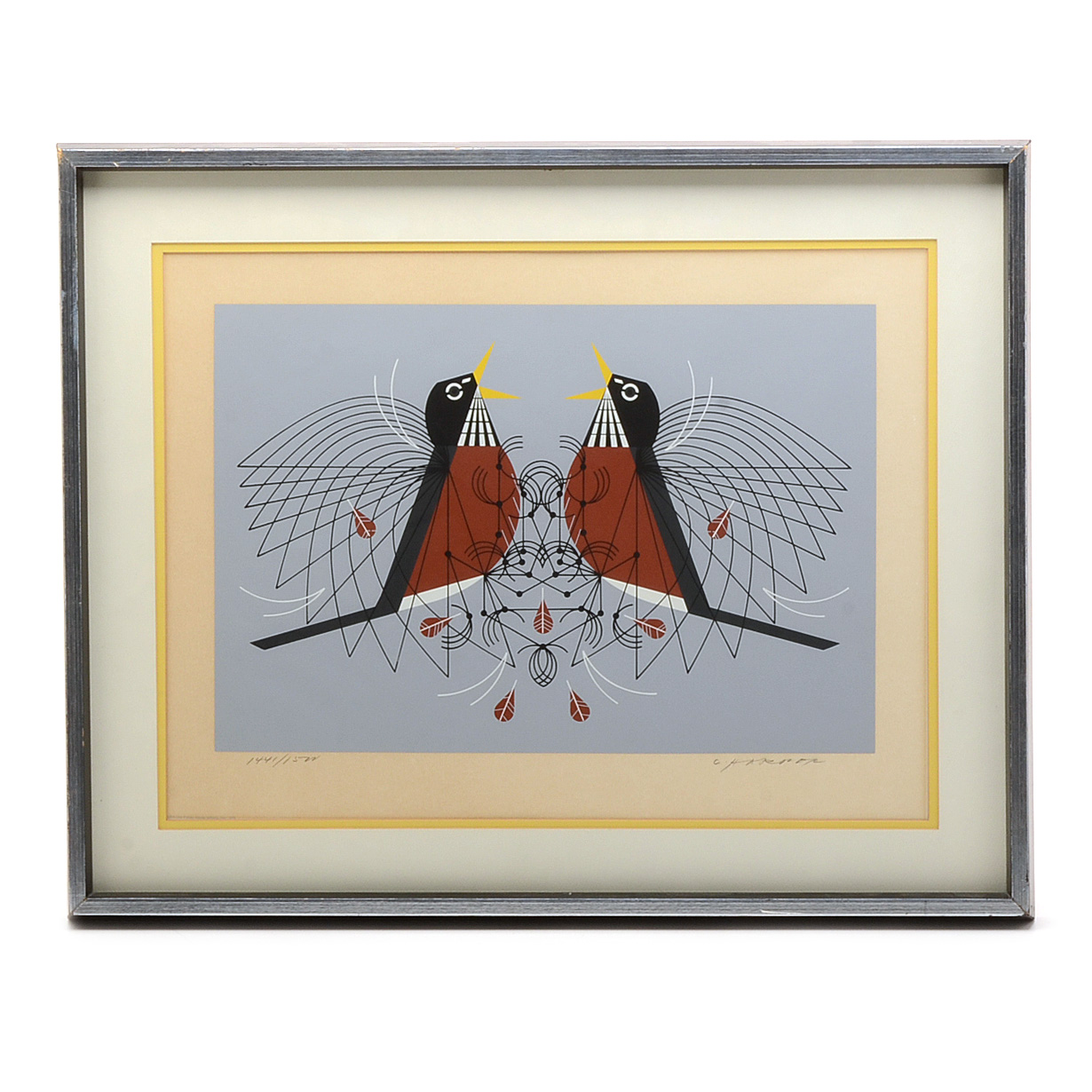 Charley Harper Signed Limited Edition Serigraph "Round Robin"