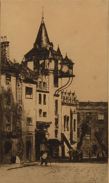 A. Watson Turnbull Signed Etching "Edinburgh"