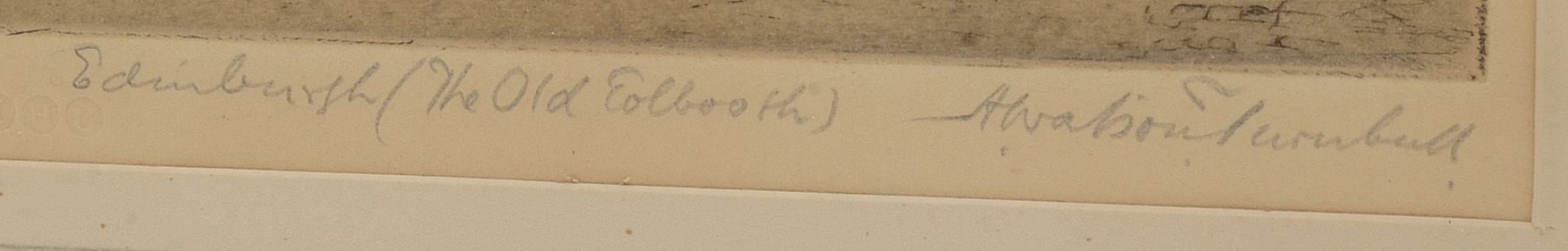 A. Watson Turnbull Signed Etching "Edinburgh"