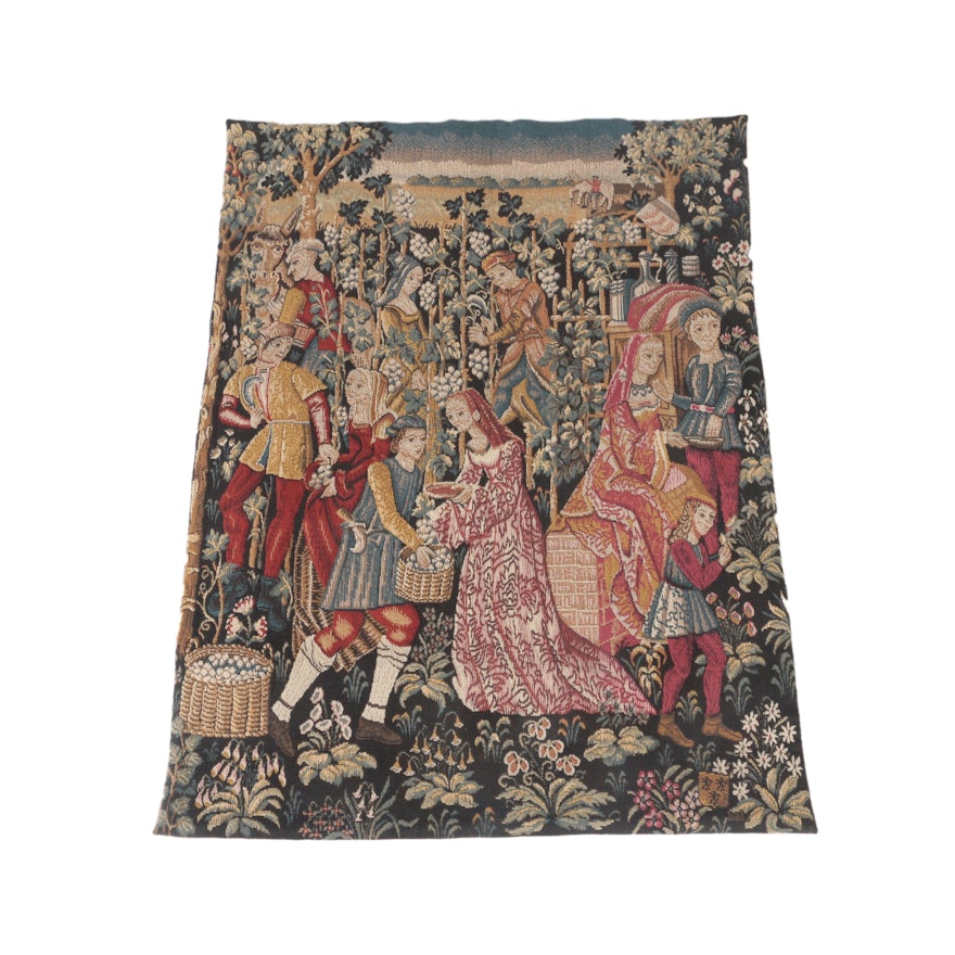 Jacquard-Woven Tapestry "Vendanges"