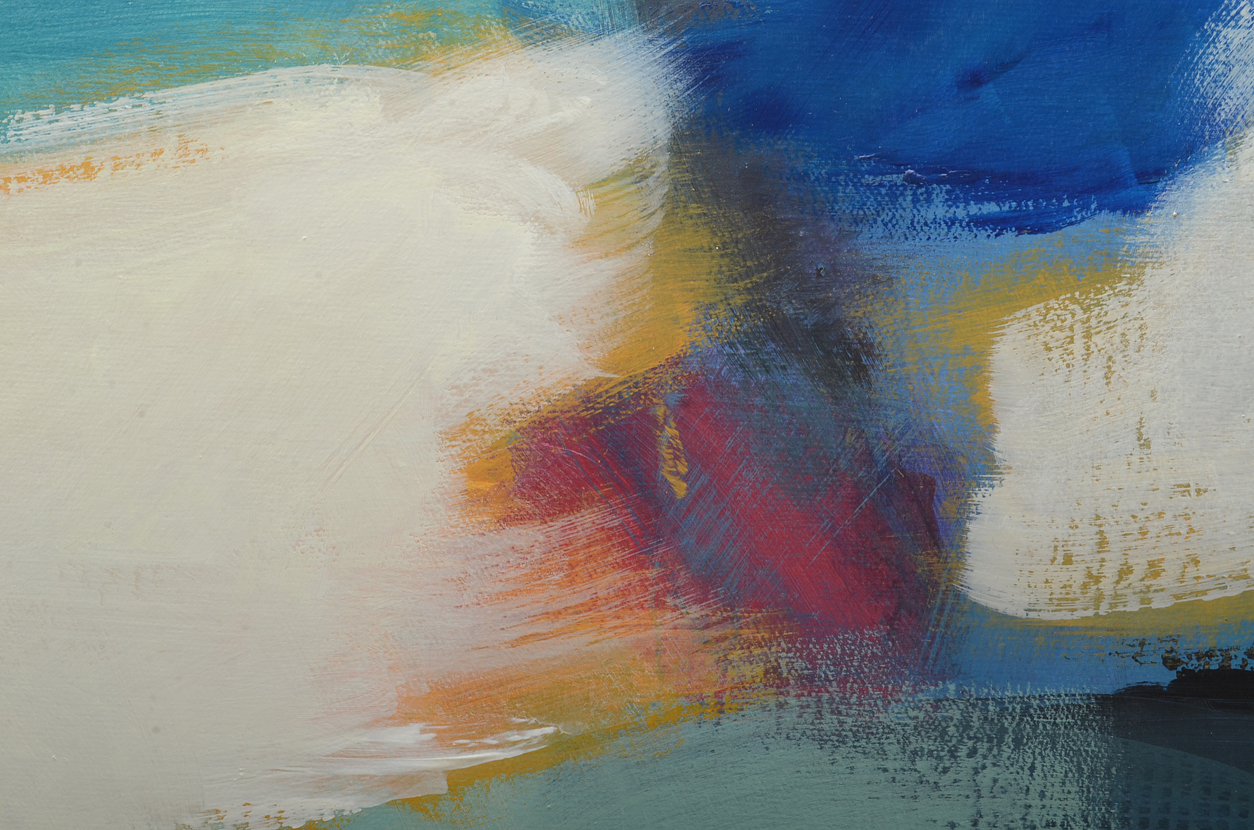 Lisa Schafer Acrylic Painting on Canvas "Tabby Blue"