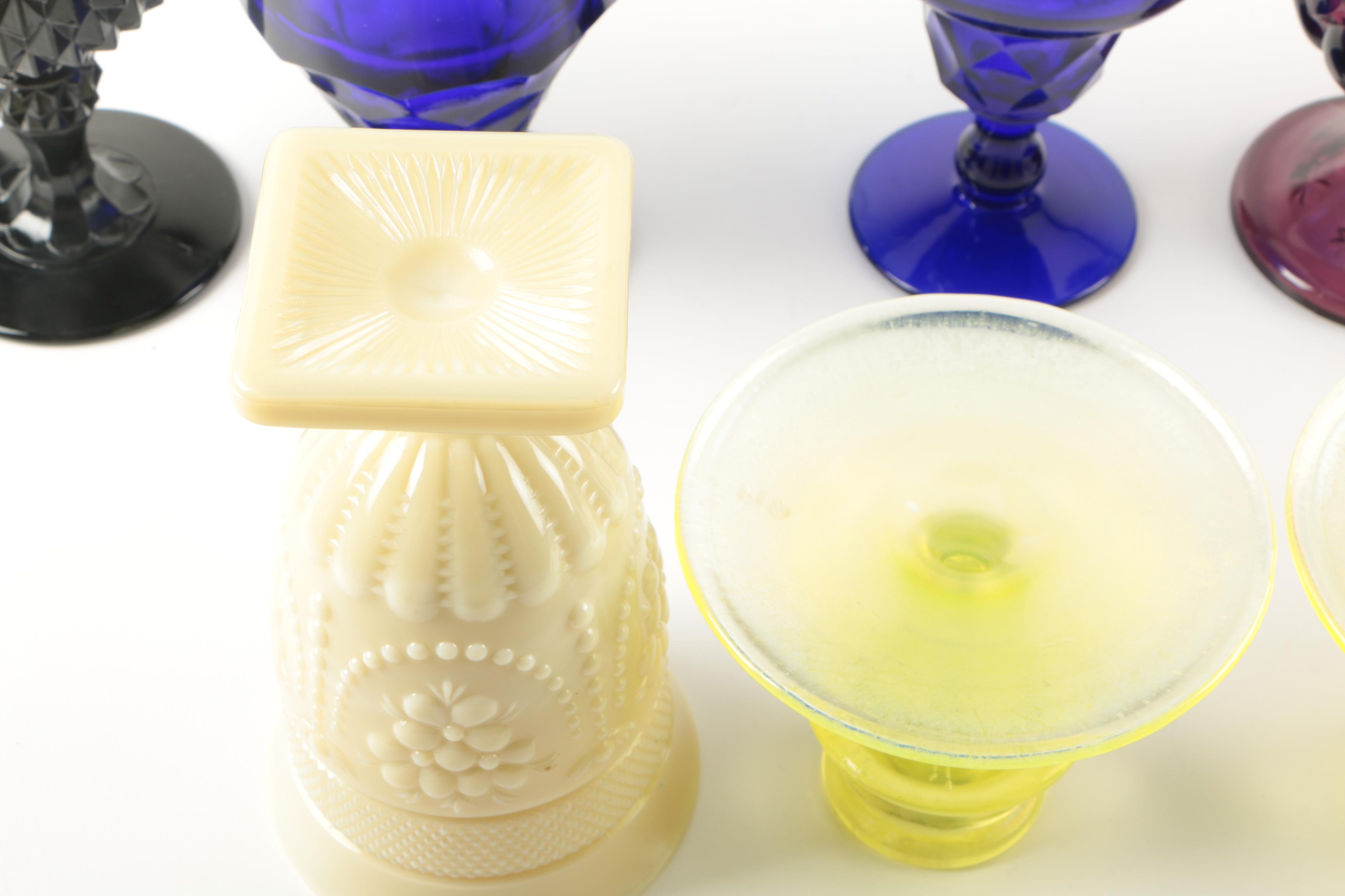 Glassware Featuring L.E. Smith "Moon and Stars" Goblet