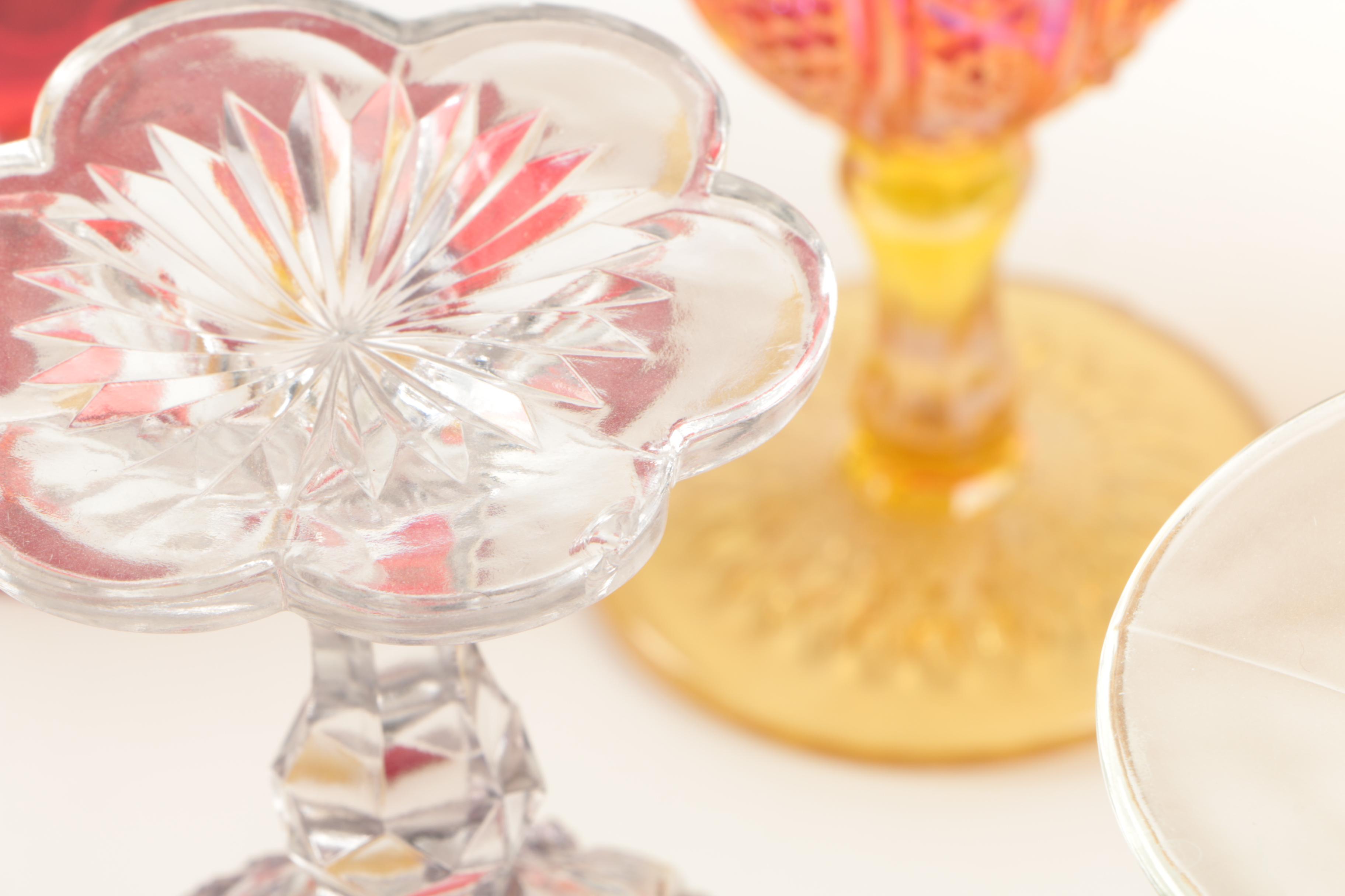 Glassware Featuring L.E. Smith "Moon and Stars" Goblet