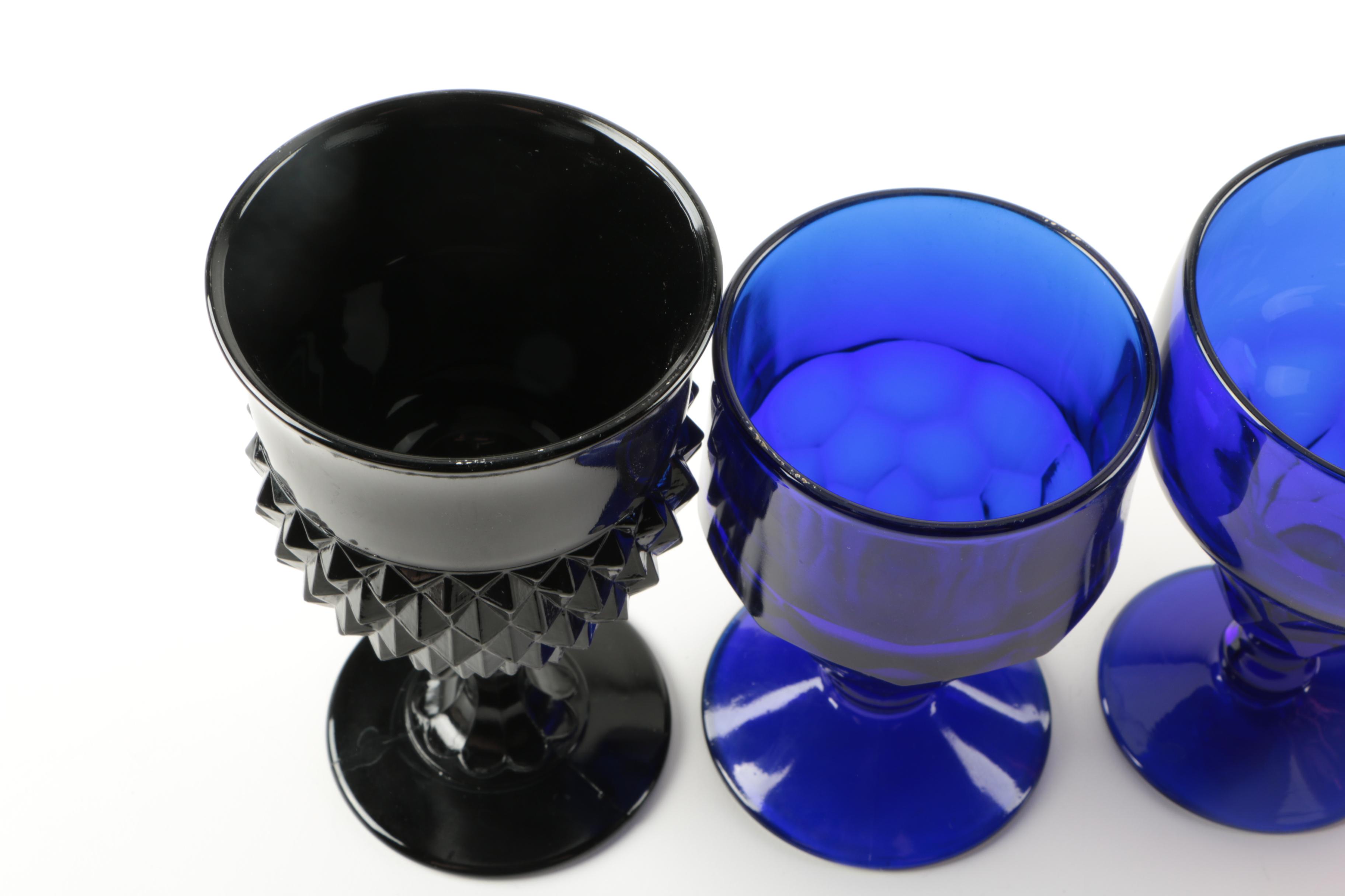 Glassware Featuring L.E. Smith "Moon and Stars" Goblet