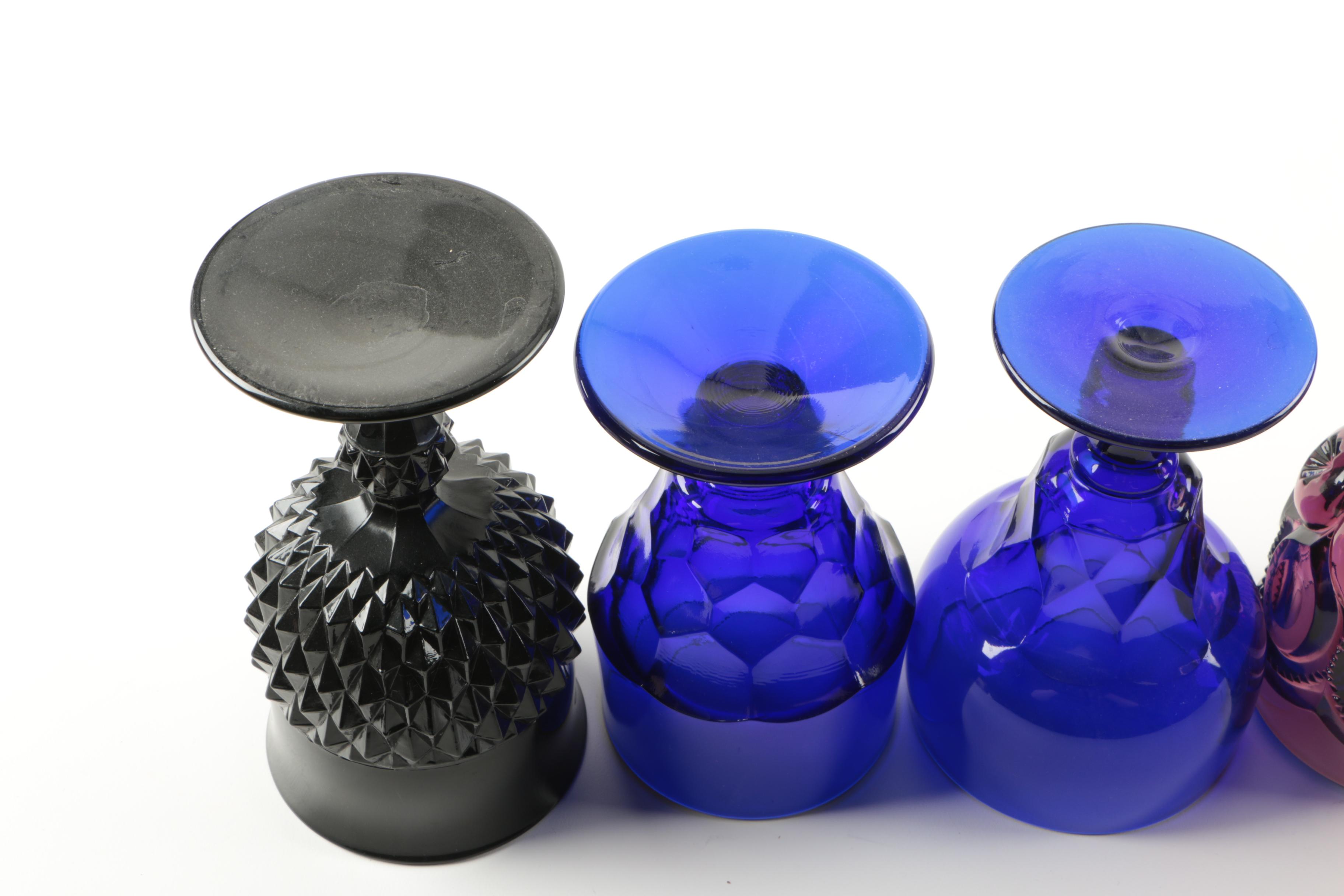 Glassware Featuring L.E. Smith "Moon and Stars" Goblet