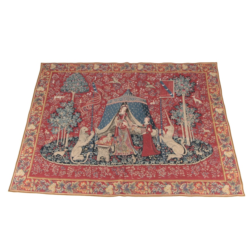 Jacquard-Woven Reproduction Tapestry After "À Mon Seul Désir"