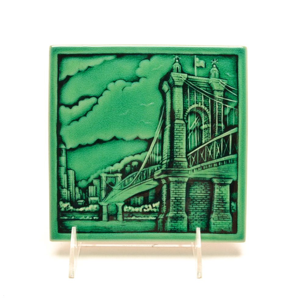 Rookwood Art Pottery Cincinnati Roebling Bridge Tile