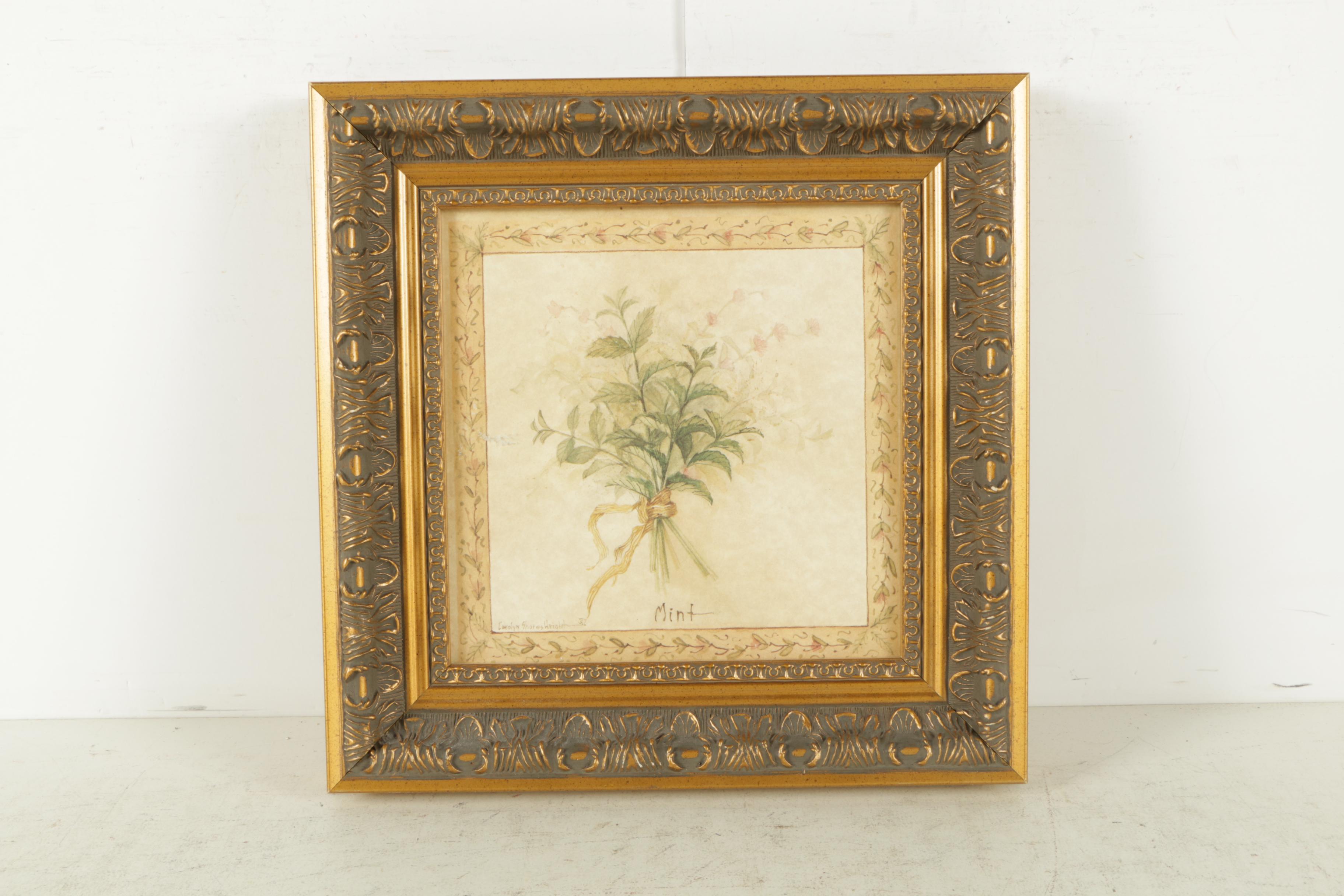 Offset Lithographs on Paper After Carolyn Shores Wright of Herbs