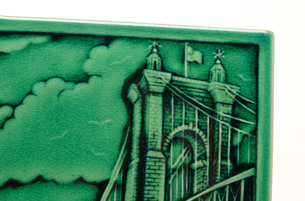 Rookwood Art Pottery Cincinnati Roebling Bridge Tile