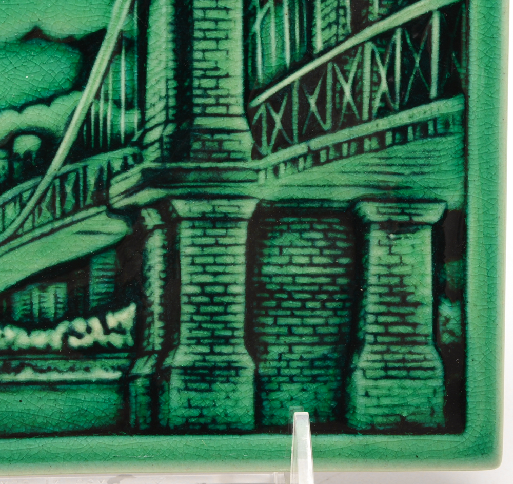 Rookwood Art Pottery Cincinnati Roebling Bridge Tile