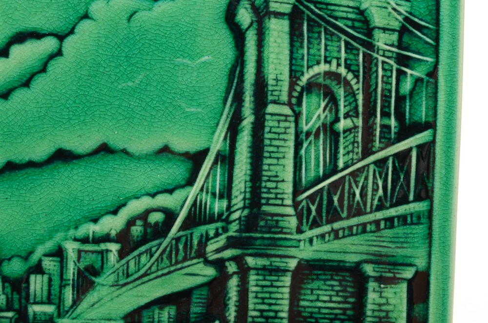 Rookwood Art Pottery Cincinnati Roebling Bridge Tile
